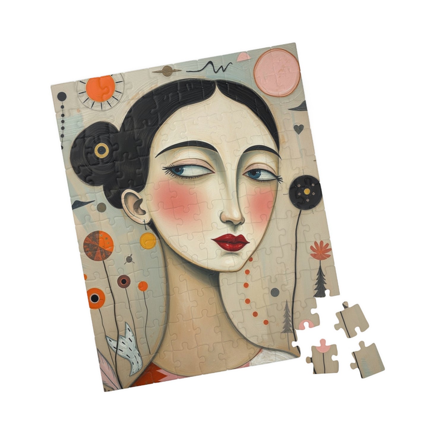 Jigsaw Puzzle, Surreal Woman Portrait in Soft Pastel Colors, 110-1014 Piece Artistic Mindfulness Activity, Home Entertainment, Gift for Her Puzzle The Puzzle Chest