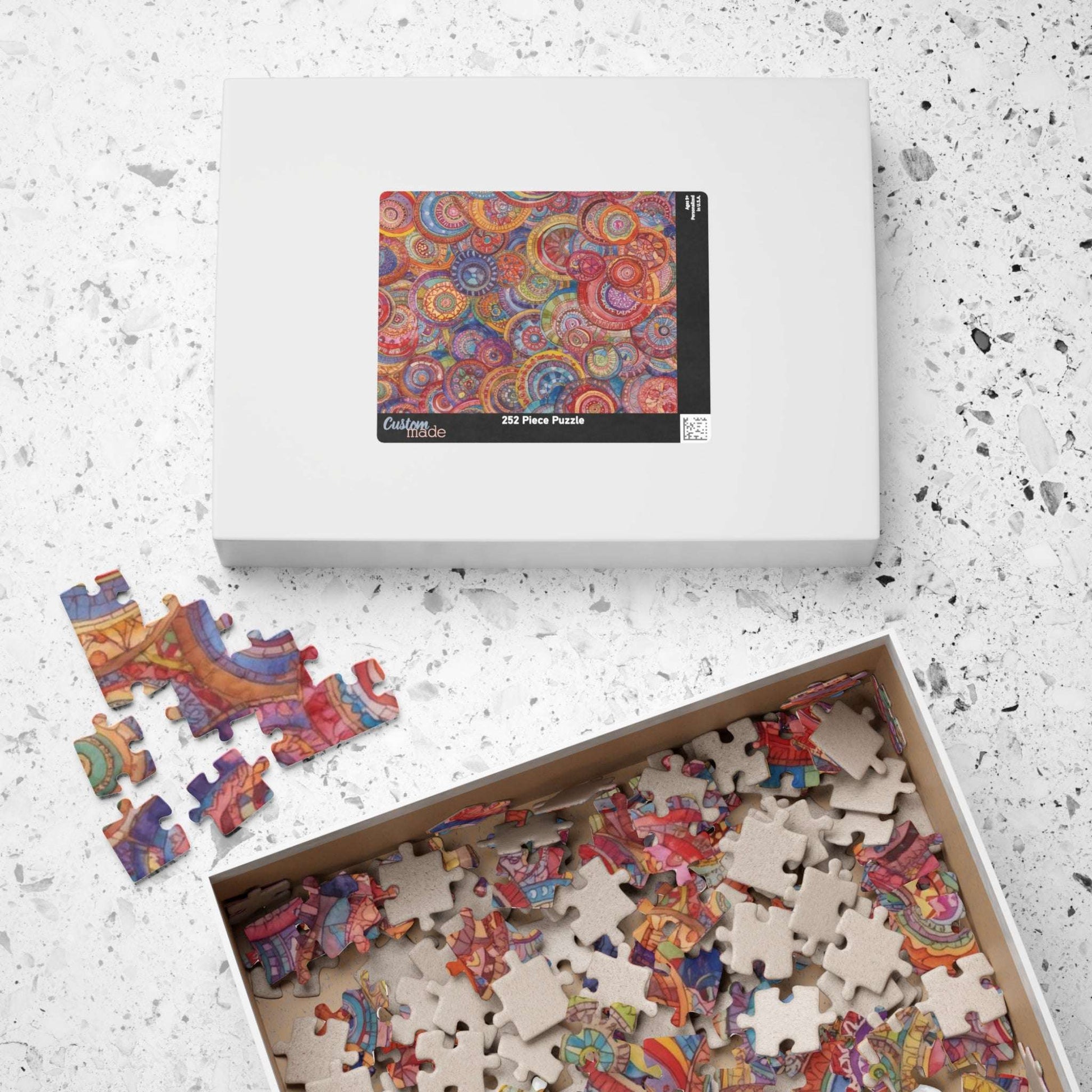 Mandala Art Jigsaw Puzzle – Overlapping Collage of Circular Mandalas in Intricate Decorative Patterns Puzzle The Puzzle Chest