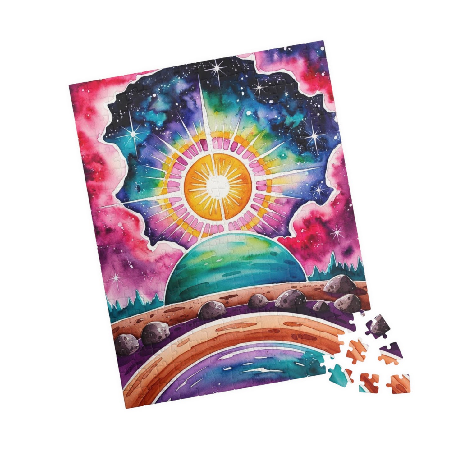 Galactic Sunrise Jigsaw Puzzle, Space Themed Puzzle with Stars Nebulae and Asteroids, Family Game Night Activity, Puzzle Enthusiast Hobbyist Puzzle The Puzzle Chest