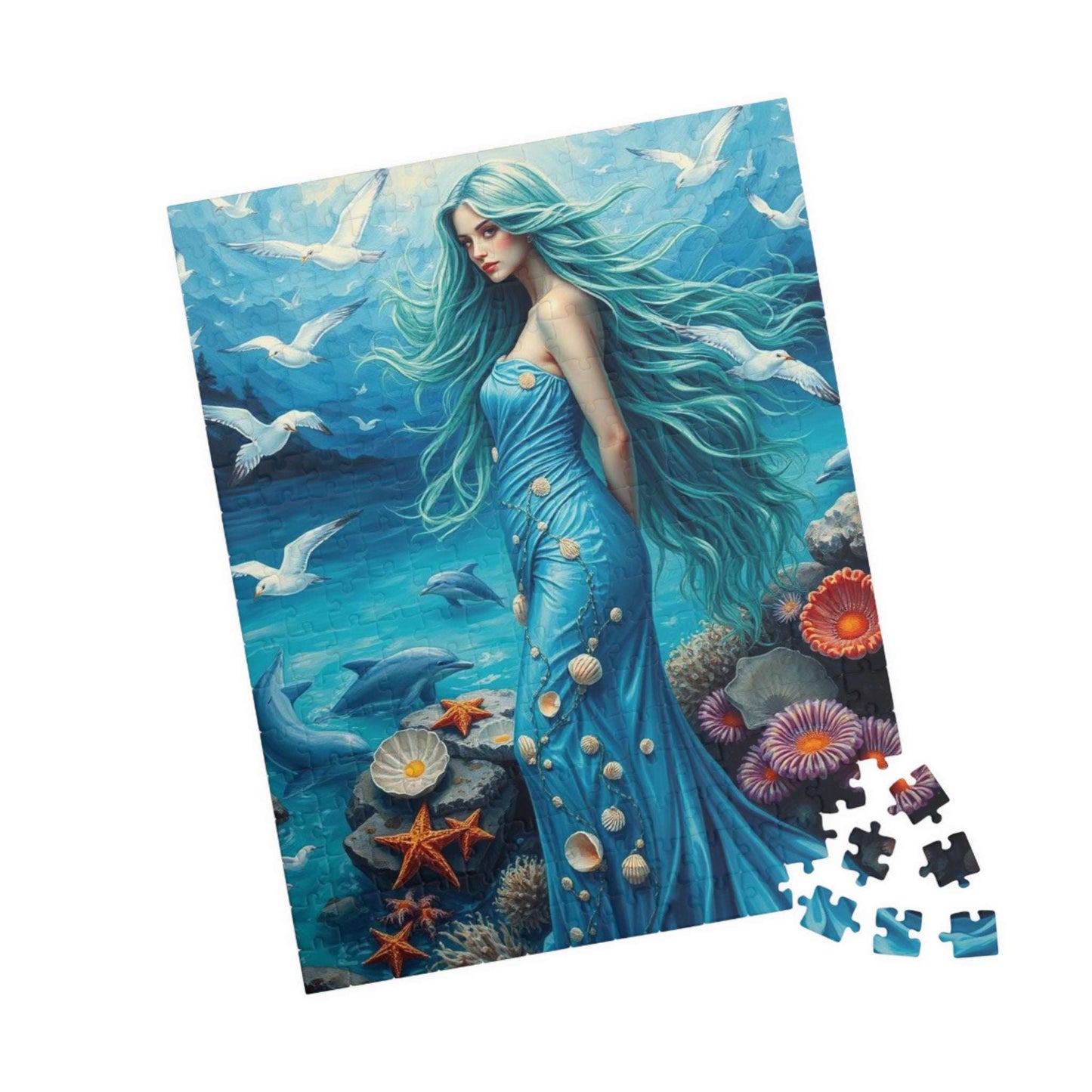 Lady of the Ocean Garden - Seashell Fantasy Jigsaw Puzzle