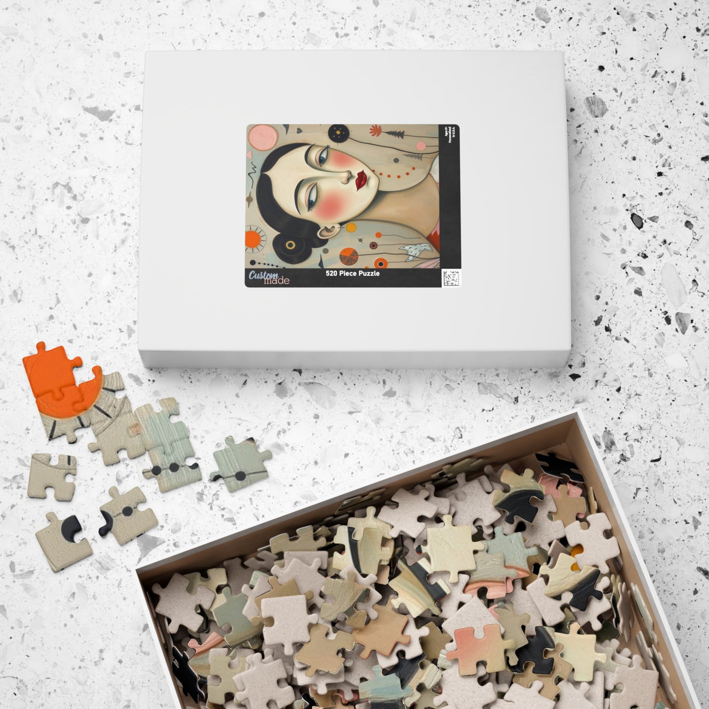 Jigsaw Puzzle, Surreal Woman Portrait in Soft Pastel Colors, 110-1014 Piece Artistic Mindfulness Activity, Home Entertainment, Gift for Her Puzzle The Puzzle Chest