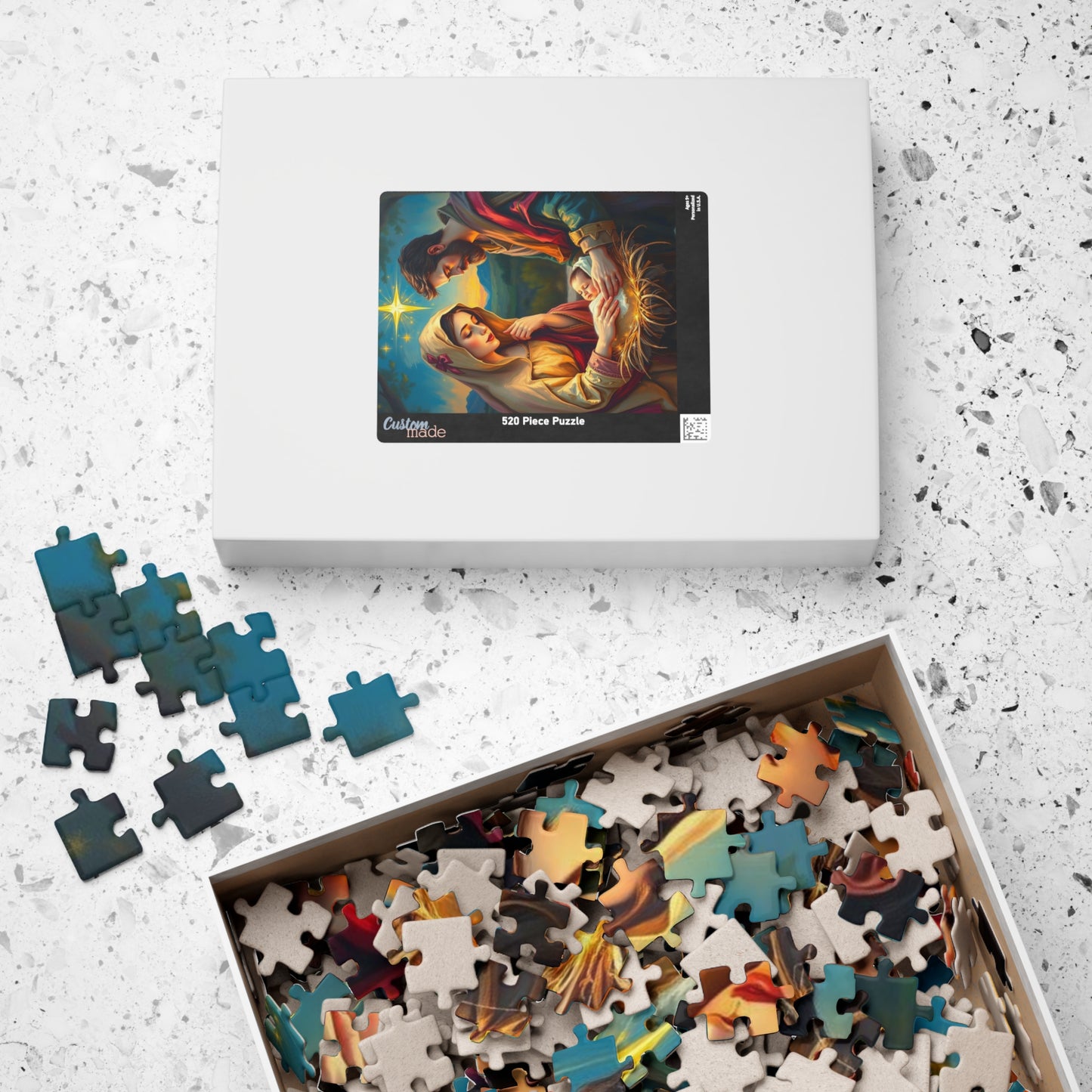 Religious Holiday Jigsaw Puzzle, Nativity Scene Ideal for Christian Family Activity, Christmas Birthday Gift for Friends, Educational Fun Puzzle The Puzzle Chest
