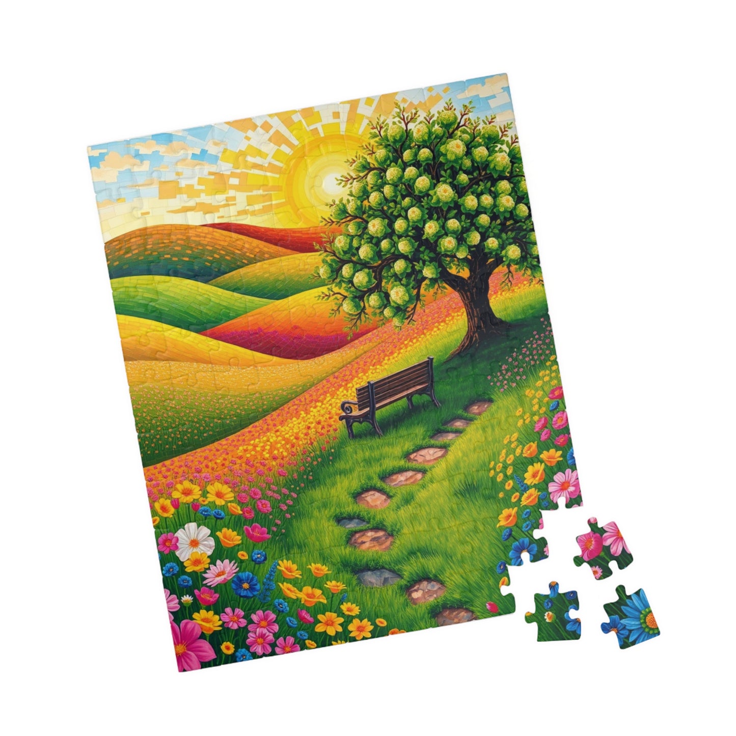 Serene Nature Mosaic Puzzle - 110, 252, 520, 1014-piece, Gift for Nature Lovers, Family Fun Activity Puzzle The Puzzle Chest