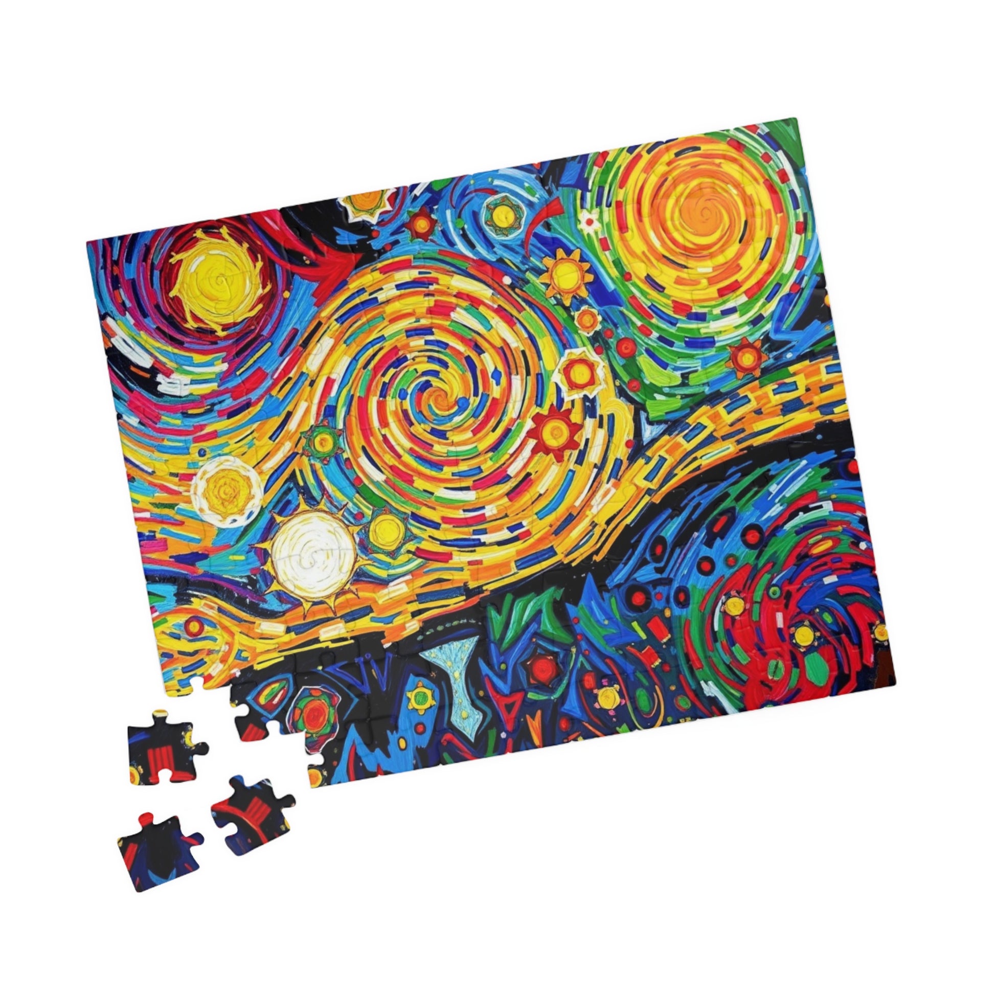 Colorful Artistic Puzzle for Adult, Vibrant Starry Night Design, Abstract Jigsaw Game Puzzle The Puzzle Chest