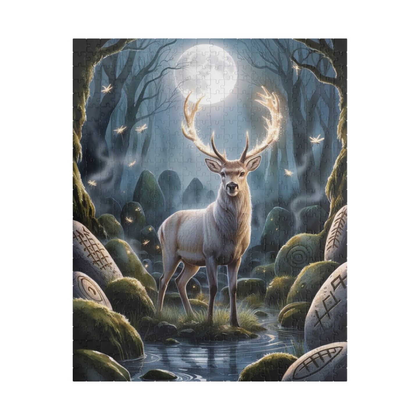 Majestic Stag Puzzle, Whimsical Deer Jigsaw Game, Mind Challenging Relaxing Indoor Activity for Puzzle Enthusiasts Animal Lovers, Nature 520 pcs (Vertical) Puzzle The Puzzle Chest