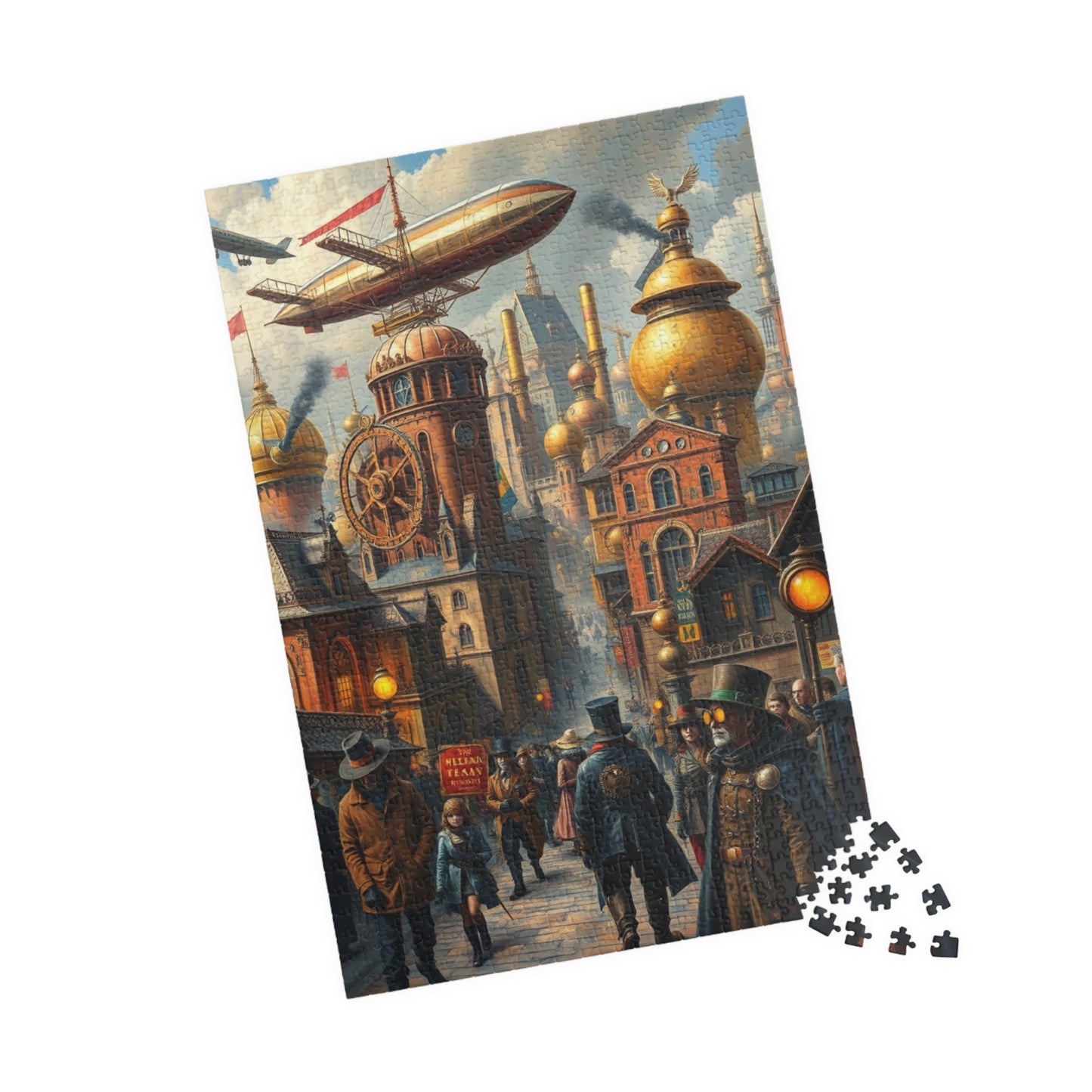 Steampunk Cityscape Puzzle, Unique Jigsaw Game for Adults, 110/252/520/1014-piece, Perfect Gift for Puzzle Lovers, Family or Solo Fun, Hobby Puzzle The Puzzle Chest