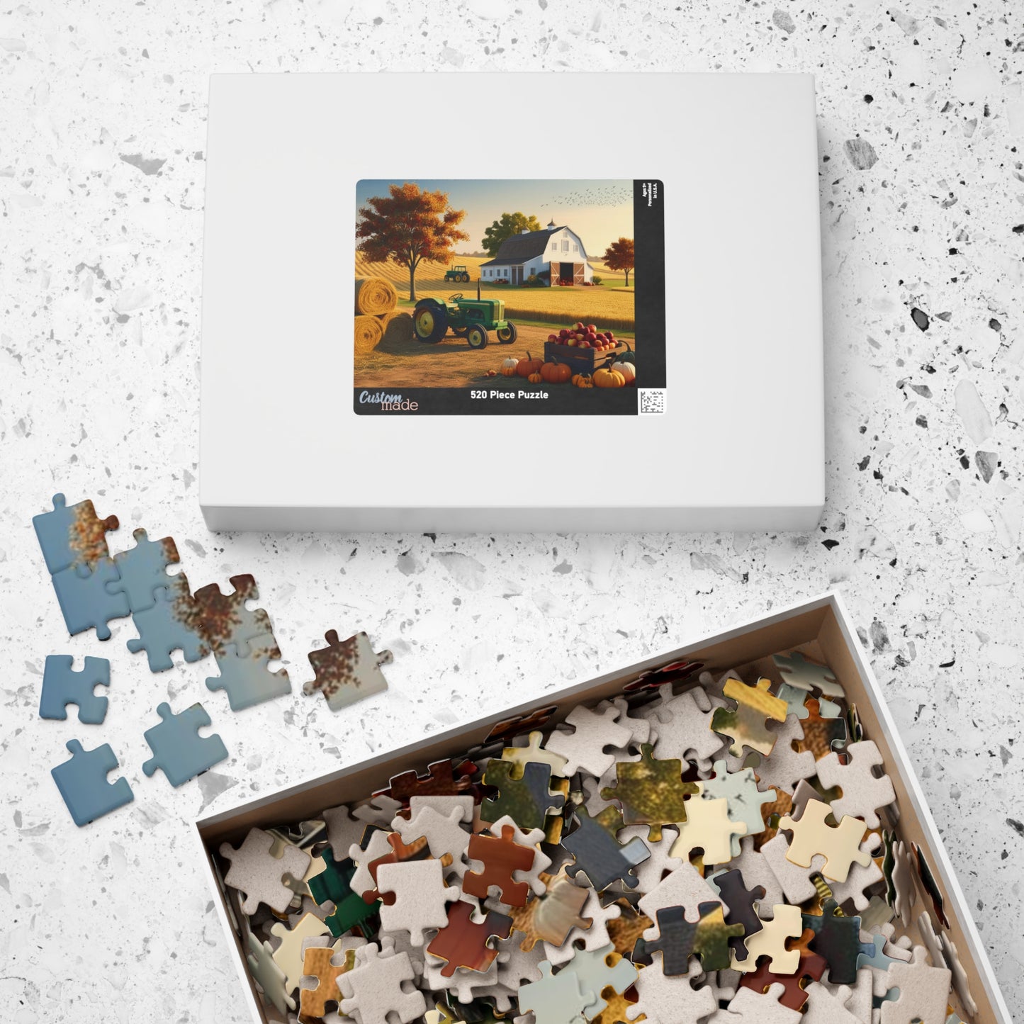 Fall Farm Scene Puzzle - 110-1014 Pieces Landscape Jigsaw Game, Gift for Autumn Lovers, Perfect for Family Game Night, Agricultural Art Puzzle The Puzzle Chest