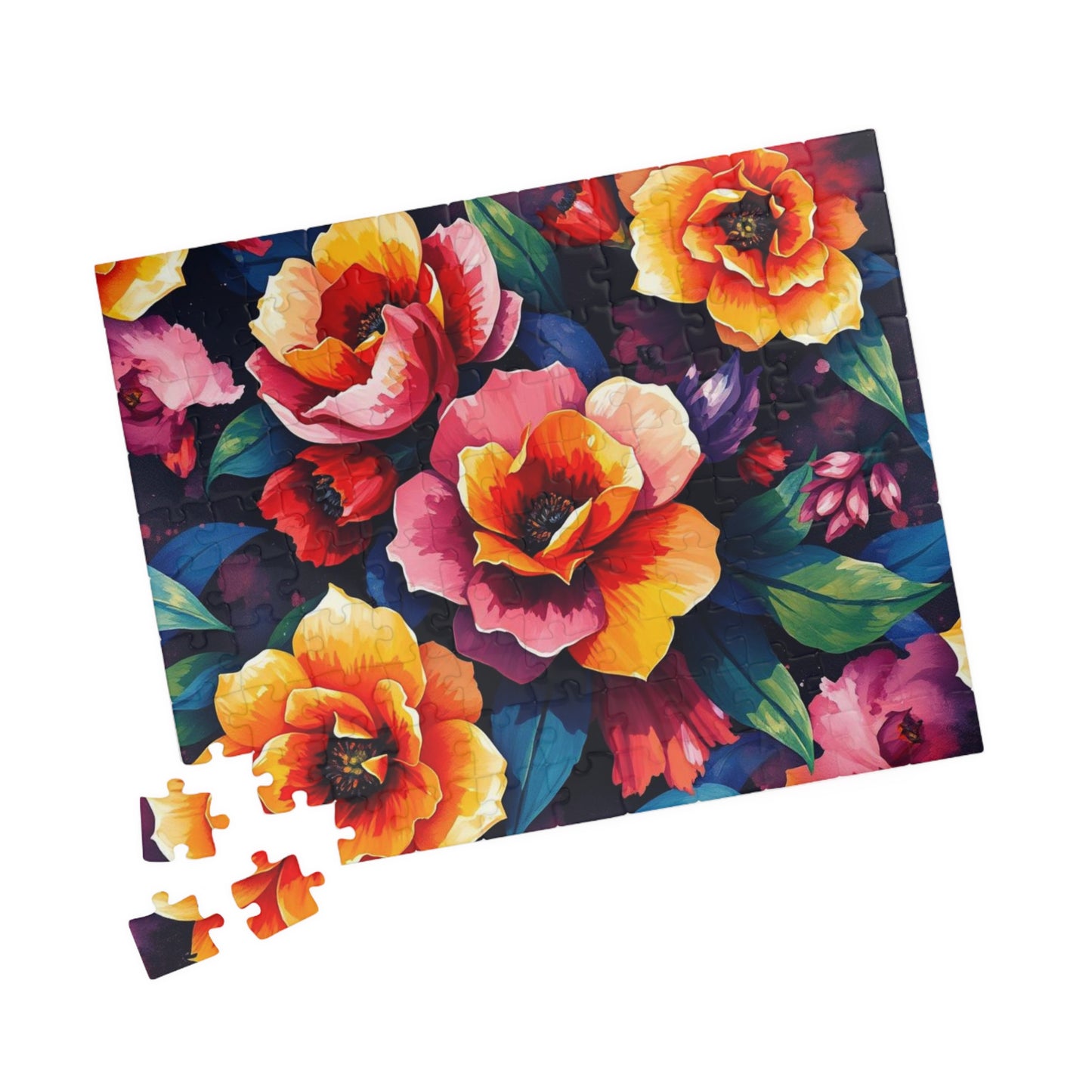 Floral Puzzle Artwork - 110, 252, 520, 1014-piece Jigsaw Games for Family Time, Gift for Friends, Home Entertainment, Art Lovers Puzzle The Puzzle Chest