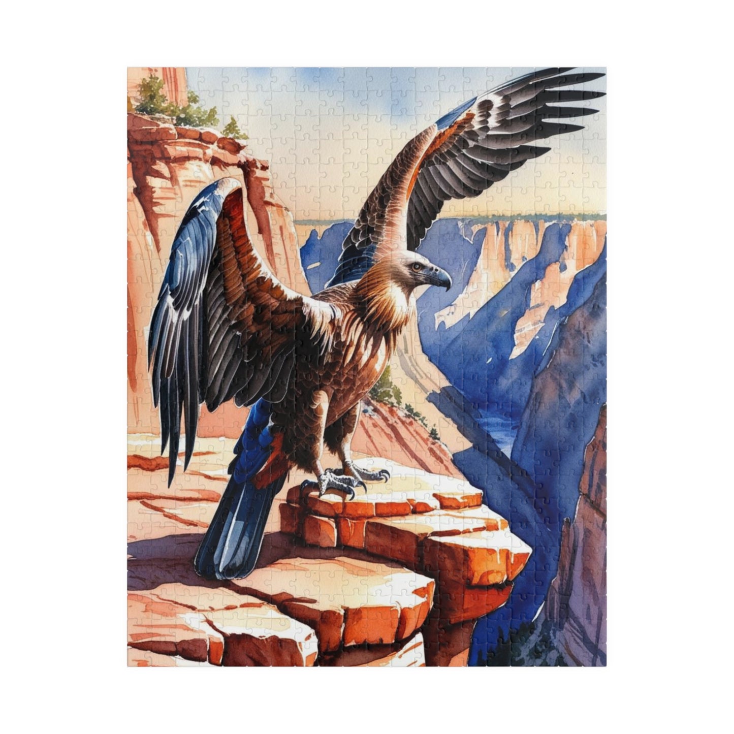 Puzzle - Golden Eagle Canyon Jigsaw Puzzle, 110/252/520/1014 Pieces, Wildlife Lover Gift, Nature Scene Art, Brain Teaser Game, Relaxing 520 pcs (Vertical) Puzzle The Puzzle Chest