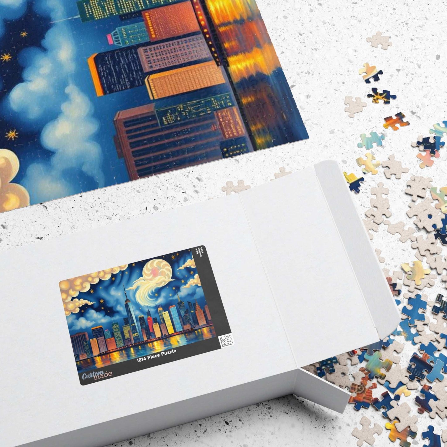 Manhattan City Skyline at Night Jigsaw Puzzle – Urban Landscape Brain Teaser Game for Adults & Teens Puzzle The Puzzle Chest