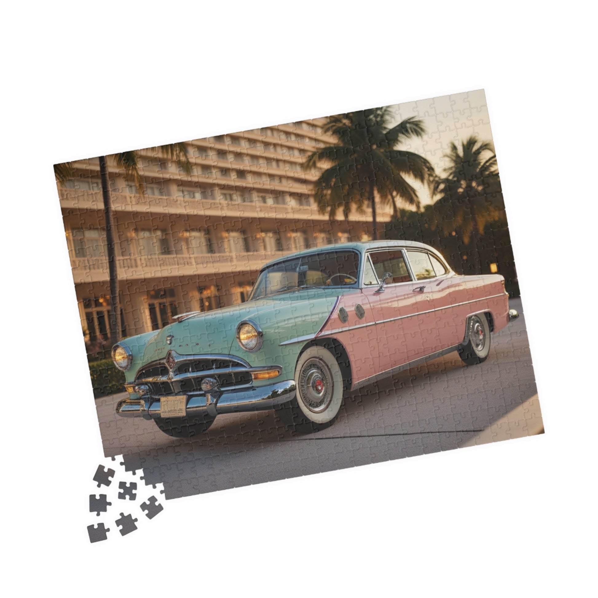 Vintage Car Puzzle - Classic 1956 Packard Caribbean, Nostalgic Jigsaw Game Puzzle The Puzzle Chest