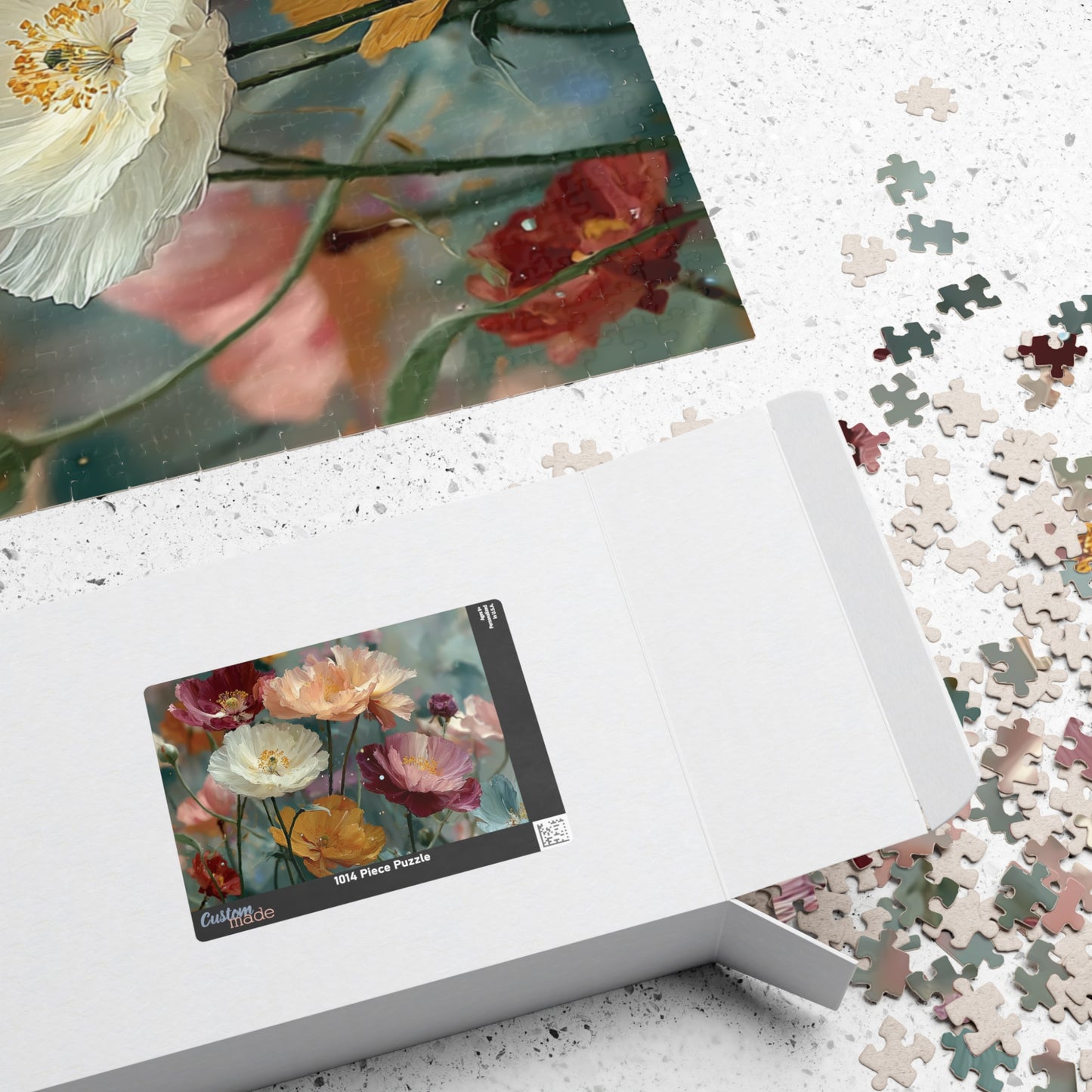 Dreamy Floral Art Jigsaw Puzzle - Whimsical Wildflowers, Botanical Artwork