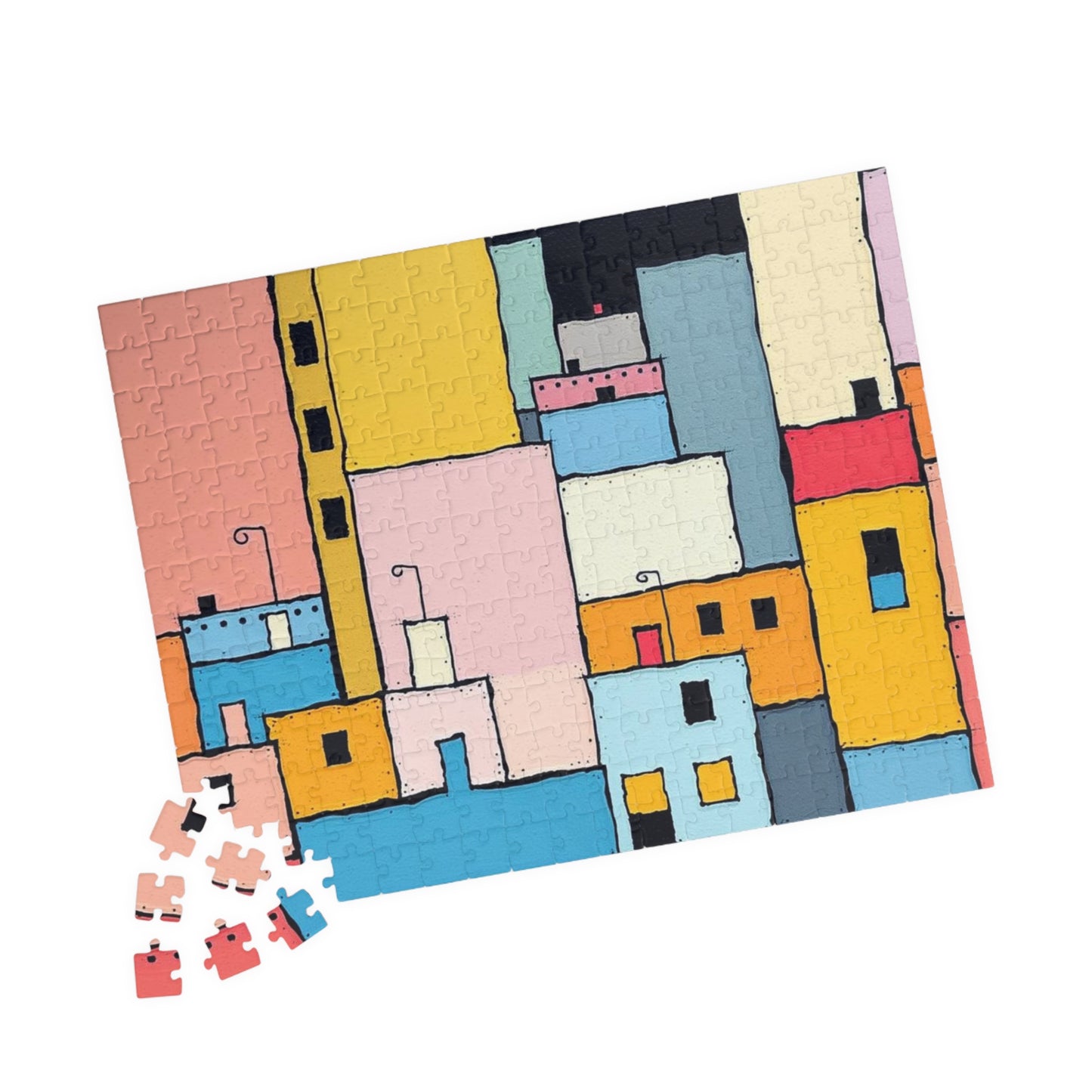 Colorful Abstract Jigsaw Puzzle - Urban Scene | Fun Activity for Family Game Night, Home Entertainment, Gift for Puzzle Lovers, or Holidays Puzzle The Puzzle Chest