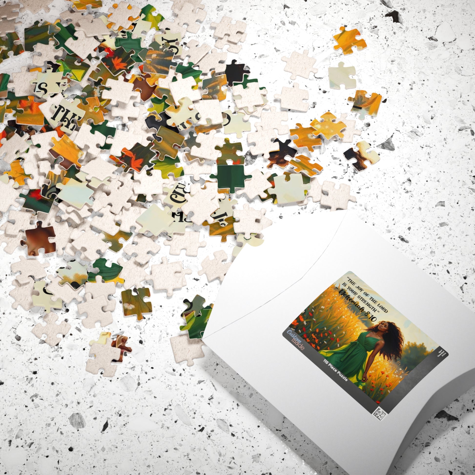 Inspirational Puzzle featuring 'The Joy of the Lord is Your Strength' - Faith Based Christian Brain Teasing Gift Puzzle The Puzzle Chest