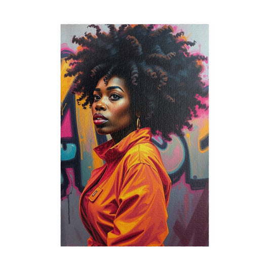 Colorful Afro Woman Puzzle Jigsaw Game - 110, 252, 520, 1014-piece | Perfect For Family Fun, Unique Gifts, Art Lovers, Puzzle Enthusiasts 1014 pcs (Vertical) Puzzle The Puzzle Chest