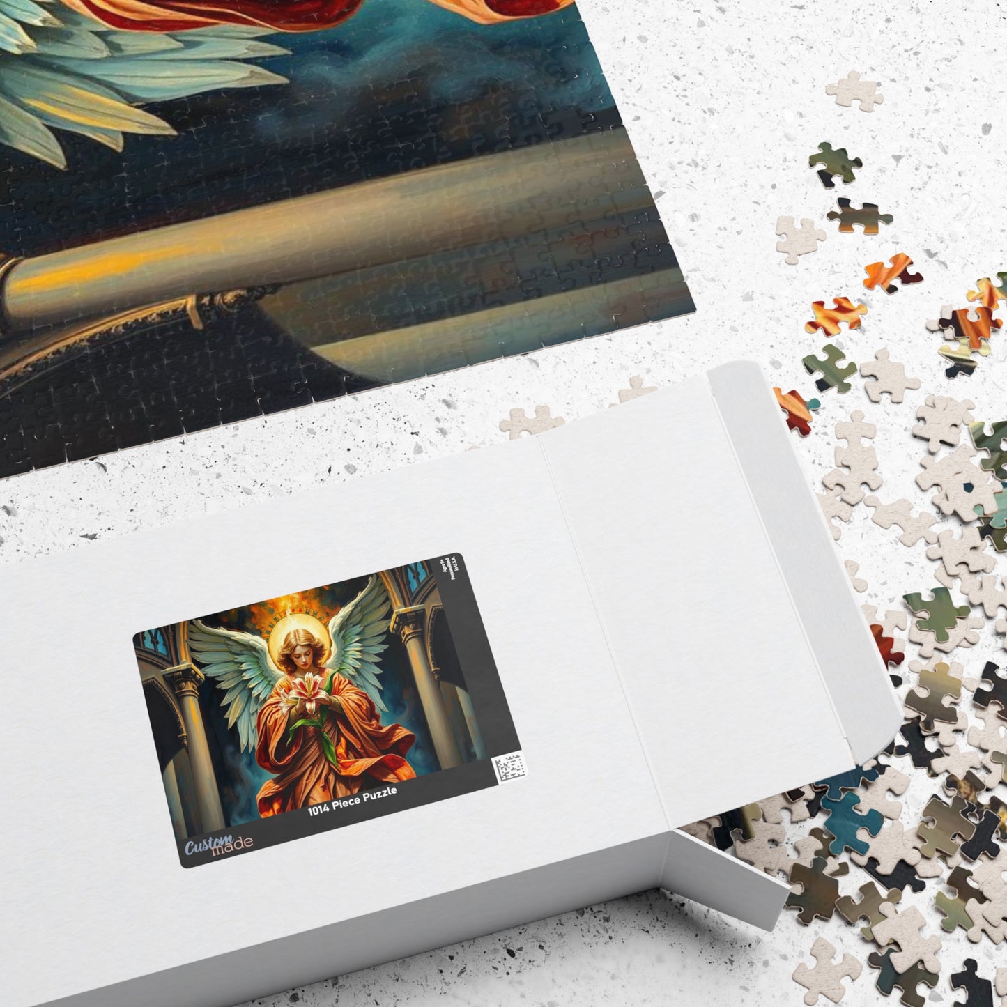 Divine Messenger Jigsaw Puzzle, Angel Artwork, Gothic Art Print, Elegant Puzzle for Adults, Holiday Birthday Gift for Friend Indoor Activity Puzzle The Puzzle Chest