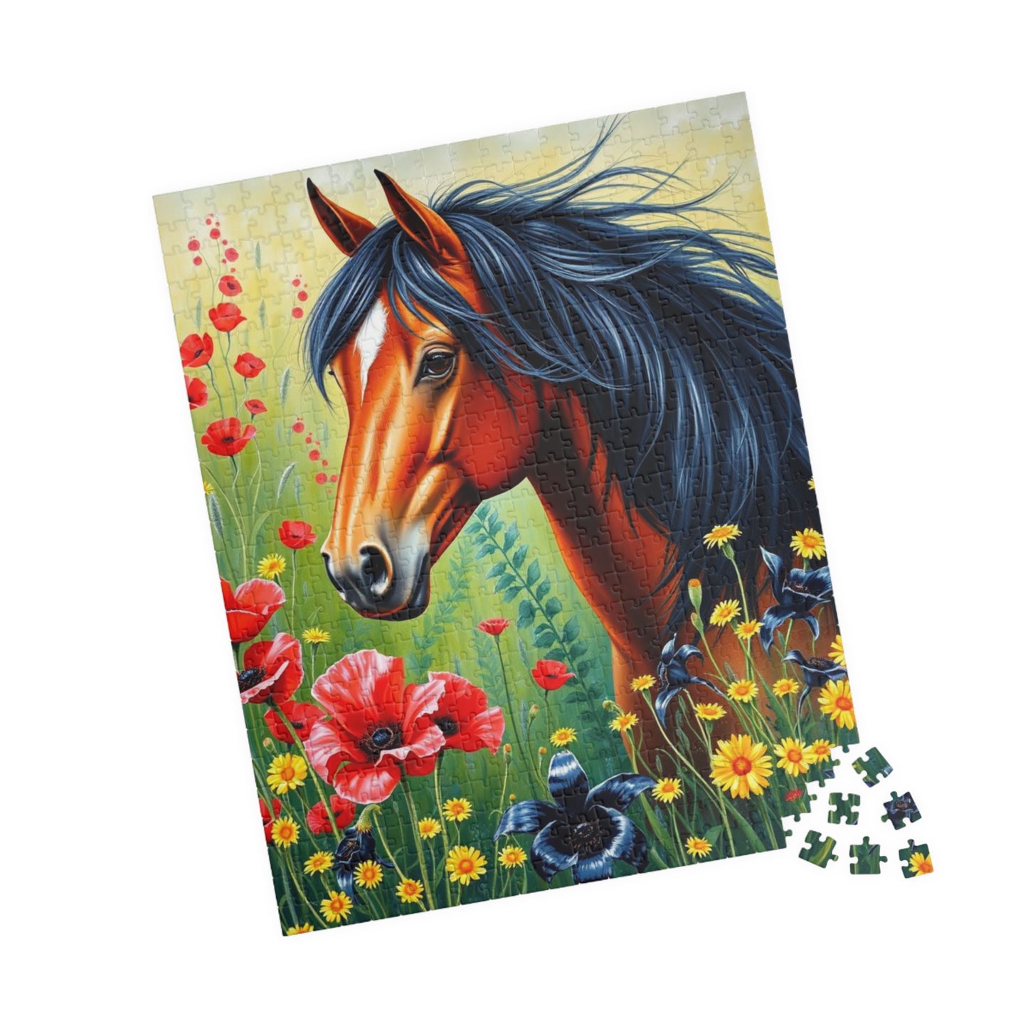 Horse-Themed Puzzle, Colorful Equine Jigsaw Game for Adults and Teens, Friend Gift for Animal Lover, Family Night, Artful Home Entertainment Puzzle The Puzzle Chest