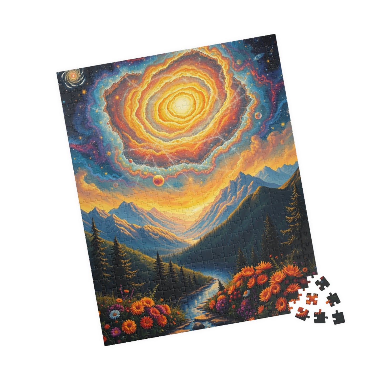 Stunning Cosmic Landscape Puzzle - 110, 252, 520, 1014-piece, Family Activity, Space Lover Gift, Home Decor, Unique Gift Idea Puzzle The Puzzle Chest