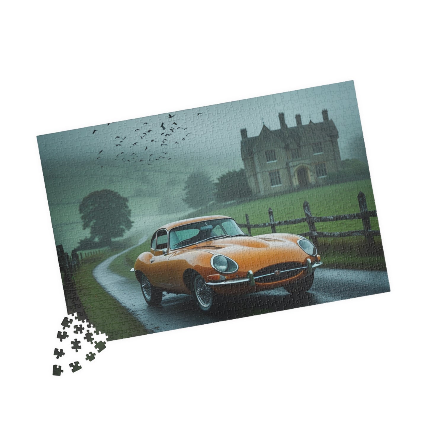 Vintage Car Puzzle, 110-1014 Piece 1961 Classic Auto Jigsaw Game Puzzle The Puzzle Chest