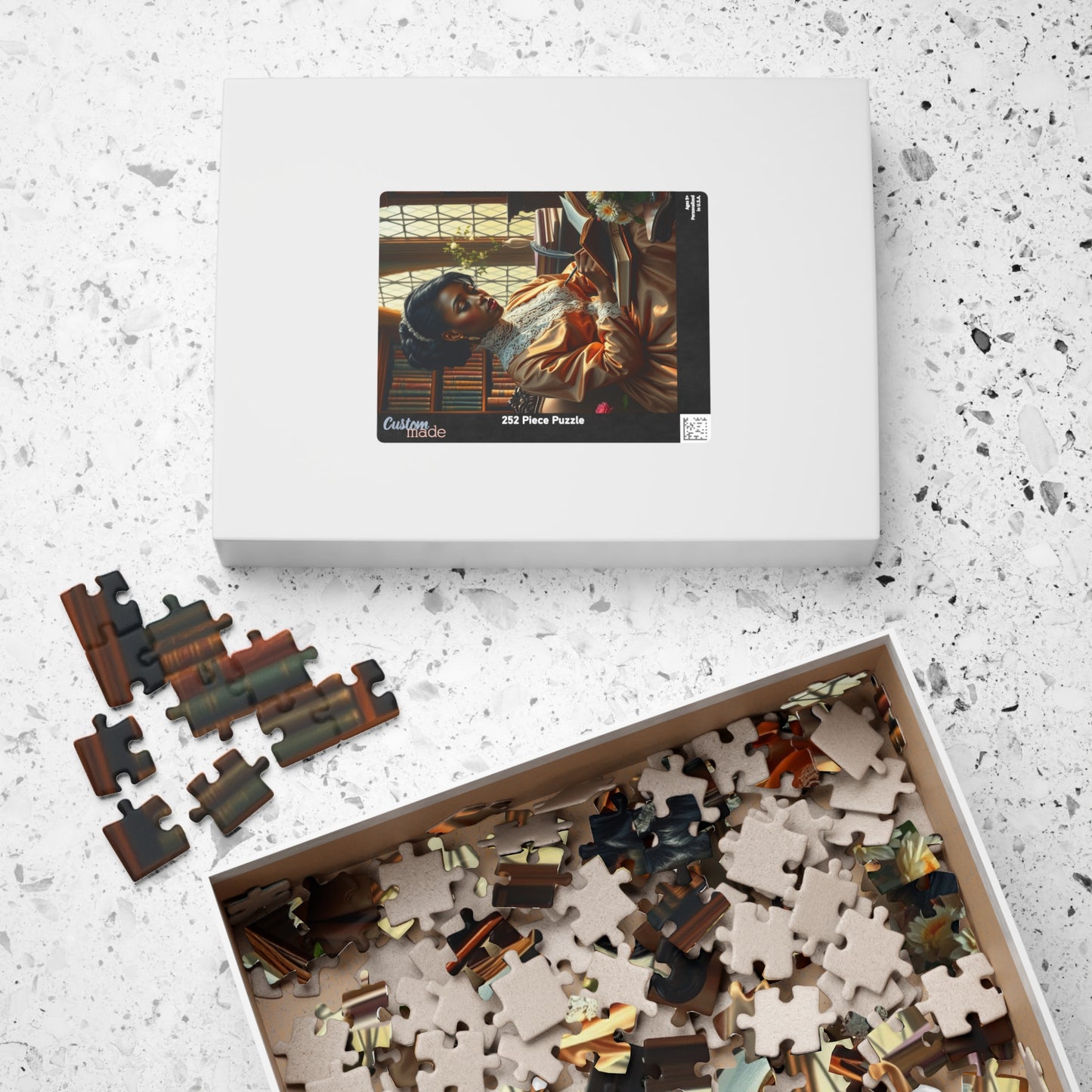 African American Woman Puzzle, Victorian Era Black Woman Reading Jigsaw, Family Game Night, Creative Activity, Black History Month Gift Puzzle The Puzzle Chest