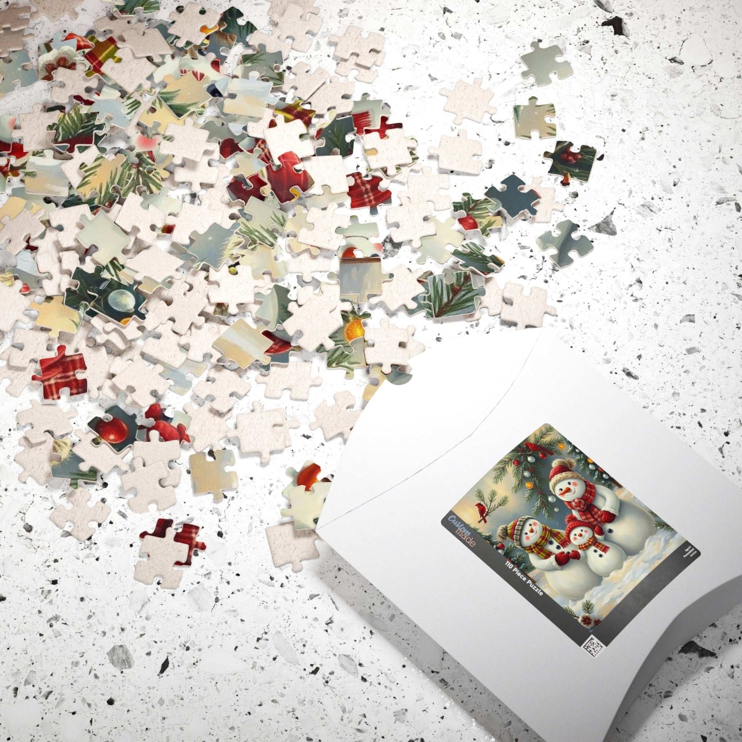 Snowman Family Jigsaw Puzzle for Adults, 110/252/520/1014-piece Christmas Puzzle