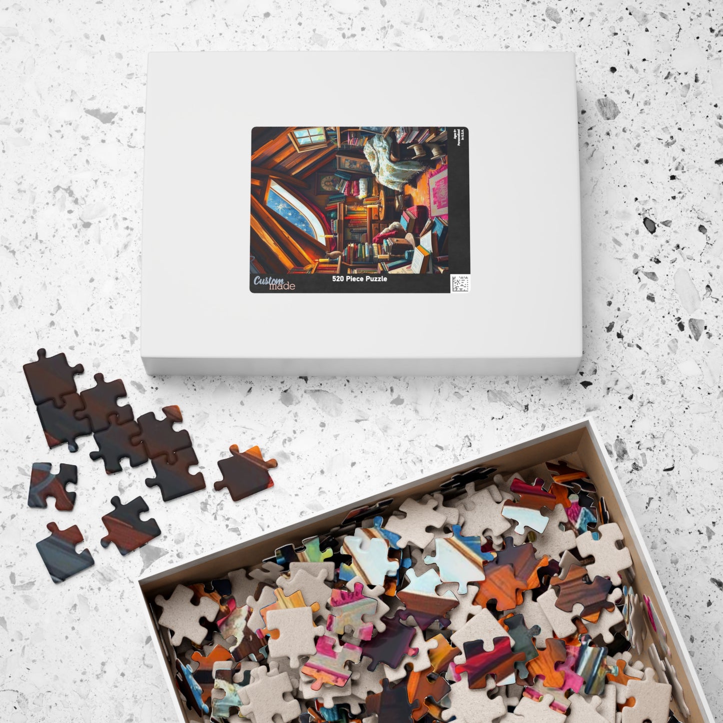 Cozy Winter Attic Jigsaw Puzzle - 110, 252, 520, 1014-piece Dreamy Room, Ideal Gift for Puzzle Lover, Quiet Home Activity, Fun Family Night