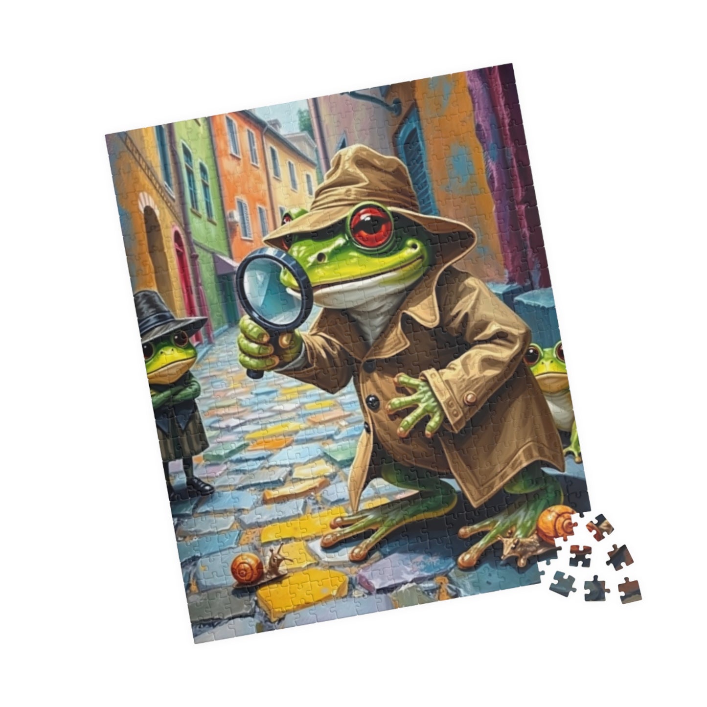 Detective Frog Jigsaw Puzzle - Whimsical Animal Jigsaw for Puzzle Lovers, Family Fun, Game Night, Creative Gift for Adults, Brain Teaser Puzzle The Puzzle Chest