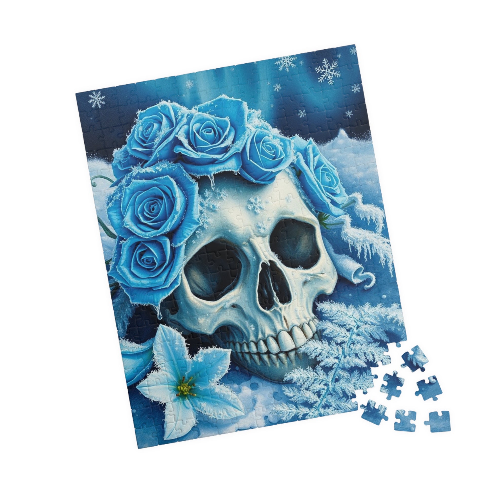 Gothic Winter Skull Puzzle | 110, 252, 520, 1014-piece Adult Jigsaw Game, Perfect for Halloween, Gift for Puzzle Lover, Entertaining Pastime Puzzle The Puzzle Chest