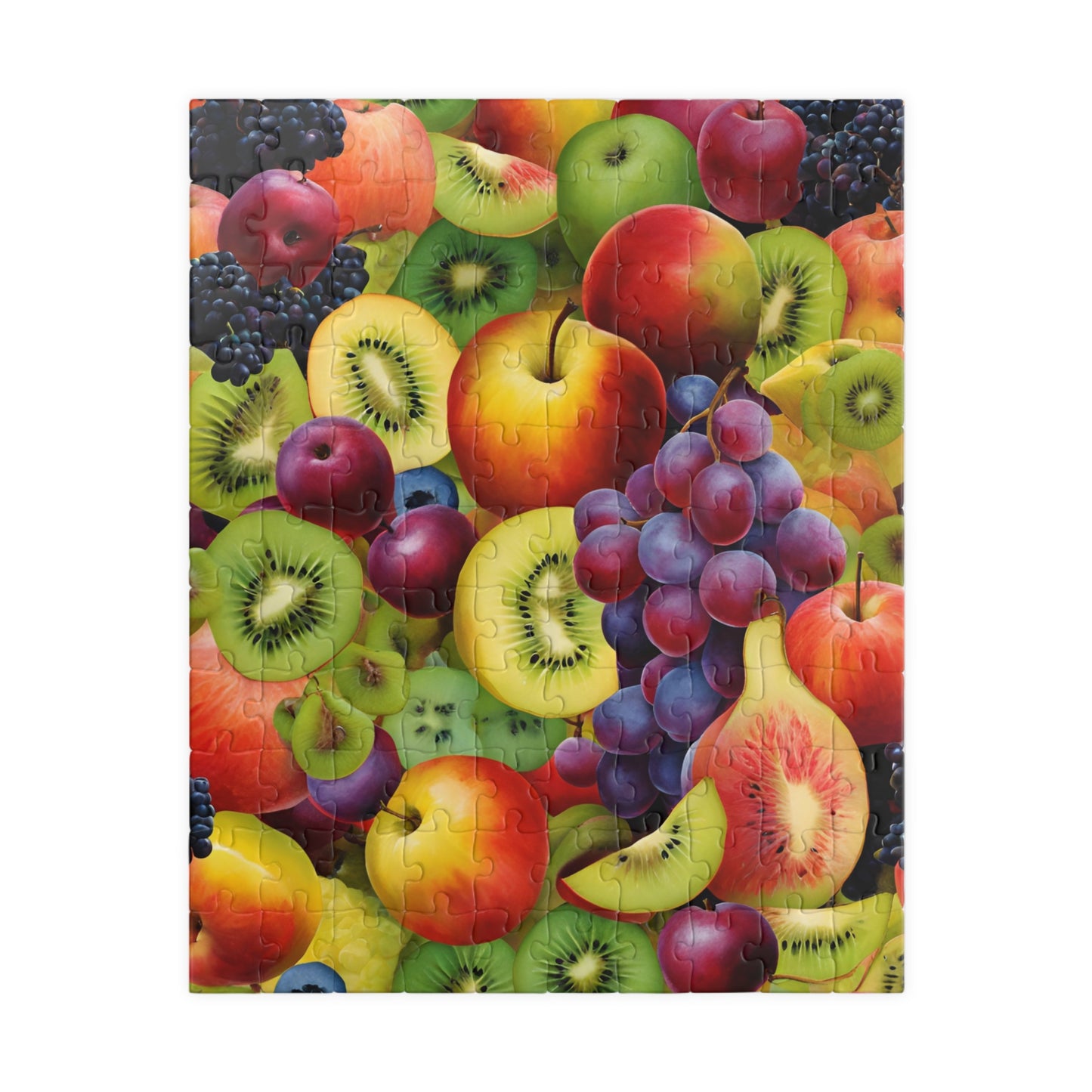 Chaotic Fruit Jigsaw Puzzle - Colorful Collage, 110 252 520 1014 Piece, Fruit Lover Gift for Friends, Family Activity, Creative Hobby 110 pcs (Vertical) Puzzle The Puzzle Chest
