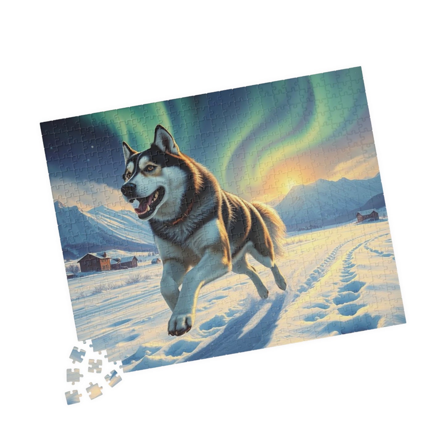 Siberian Husky Jigsaw Puzzle, Stunning Dog Artwork, Friend Gift for Animal Lover, Family Game Night, Home Entertainment Cozy Winter Activity Puzzle The Puzzle Chest