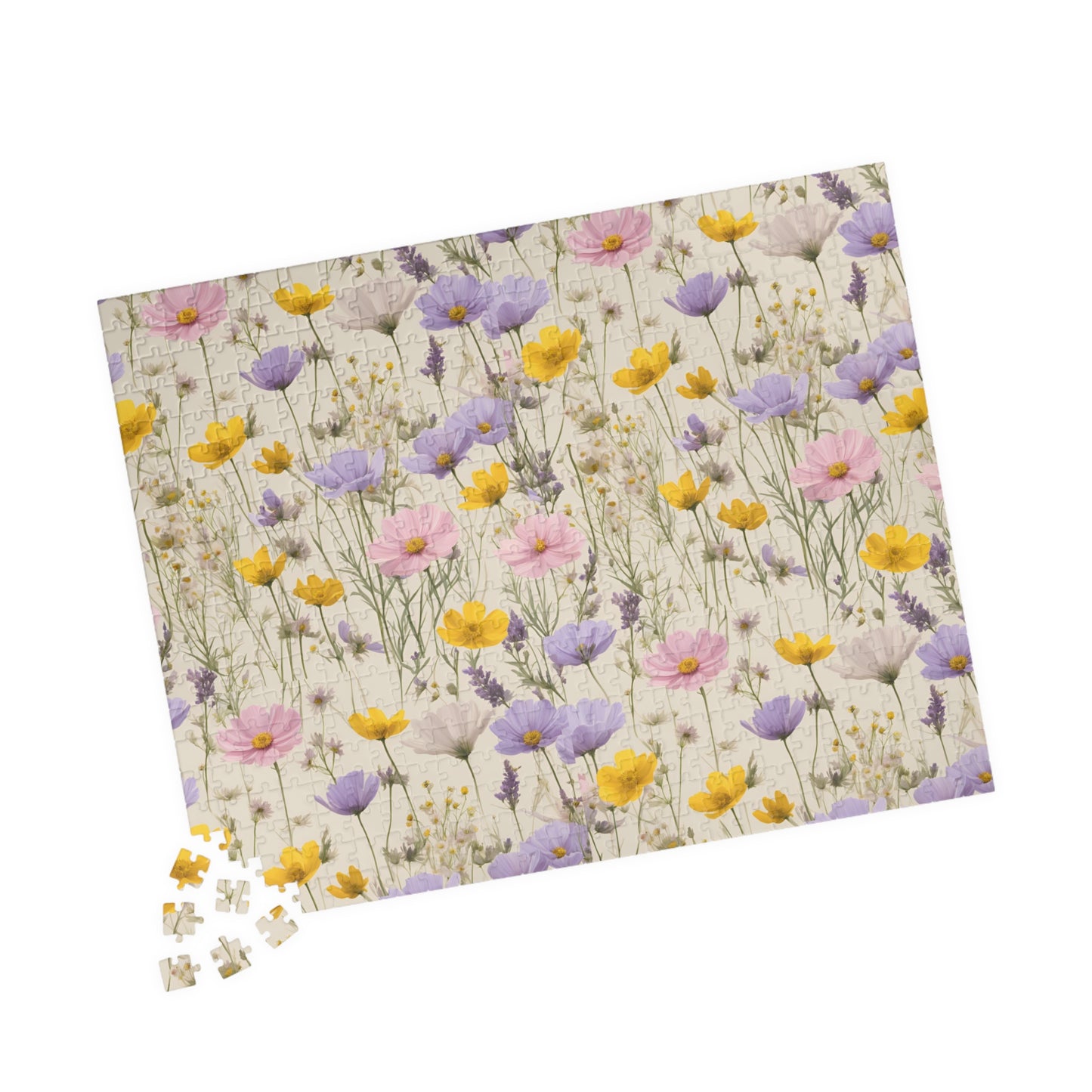 Pastel Wildflower Jigsaw Puzzle, 110-1014 Piece Game for Adults Relaxing Activity, Floral Art Project, Flower DIY Frameable Decor Puzzle The Puzzle Chest