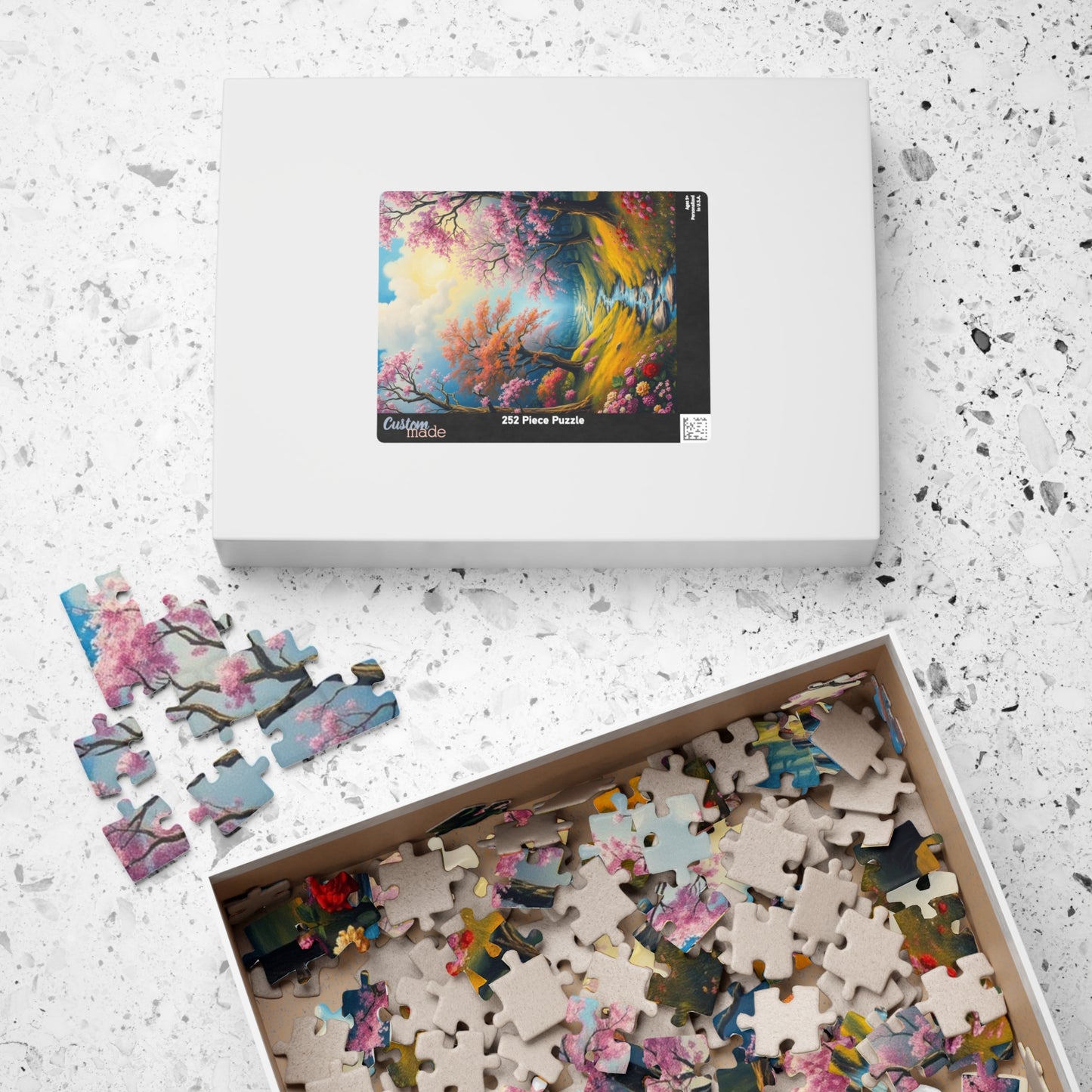 Puzzle, Spring Landscape with Colorful Trees Flowers and Greenery - 110-1014 Piece Jigsaw, Family Activity, Home Decor, Stress Relief, Gift Puzzle The Puzzle Chest
