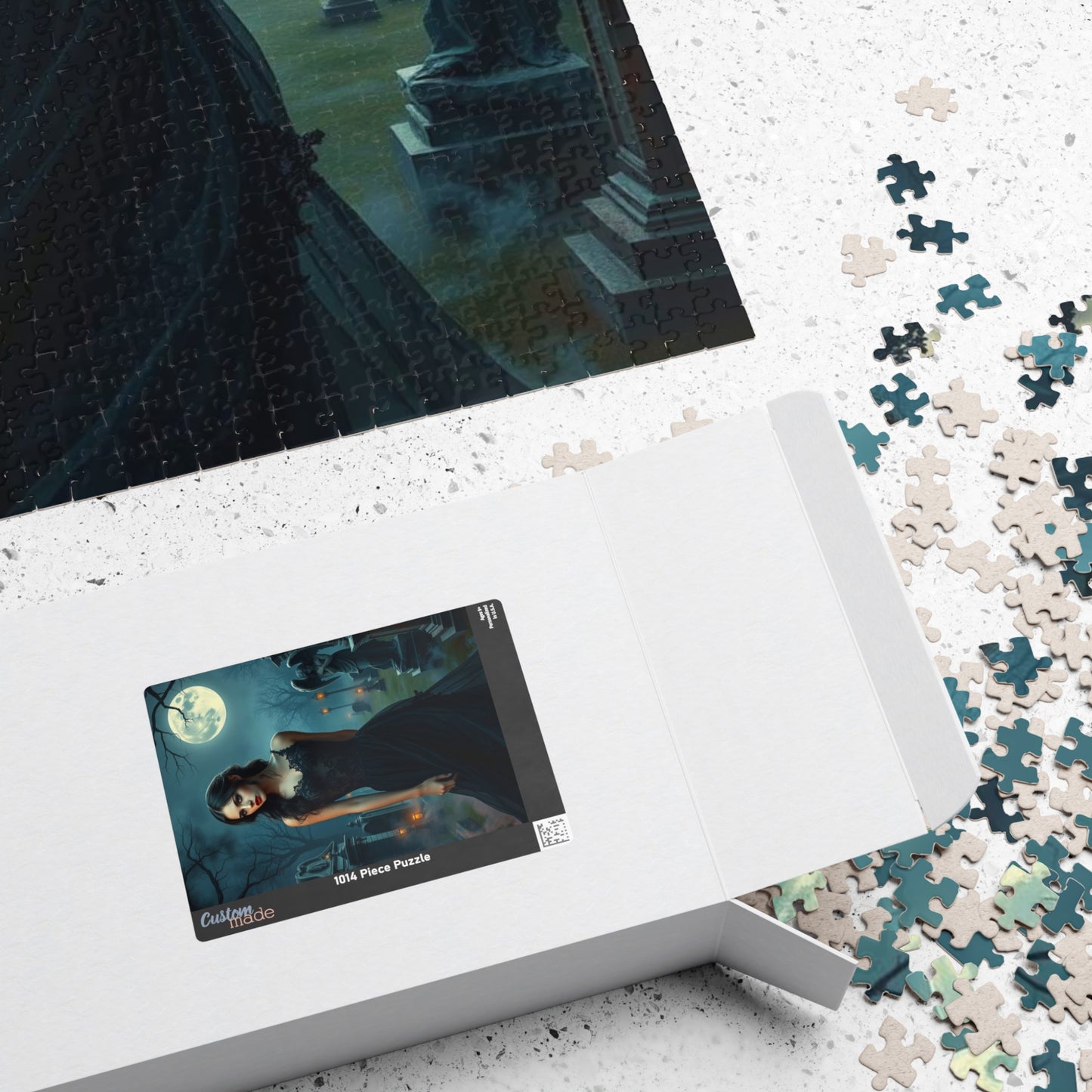 Gothic Moonlit Puzzle, Dark Fantasy Art, Spooky Decor, Halloween Gift for Puzzle Loving Friends, Family Activity, Unique Home Entertainment Puzzle The Puzzle Chest