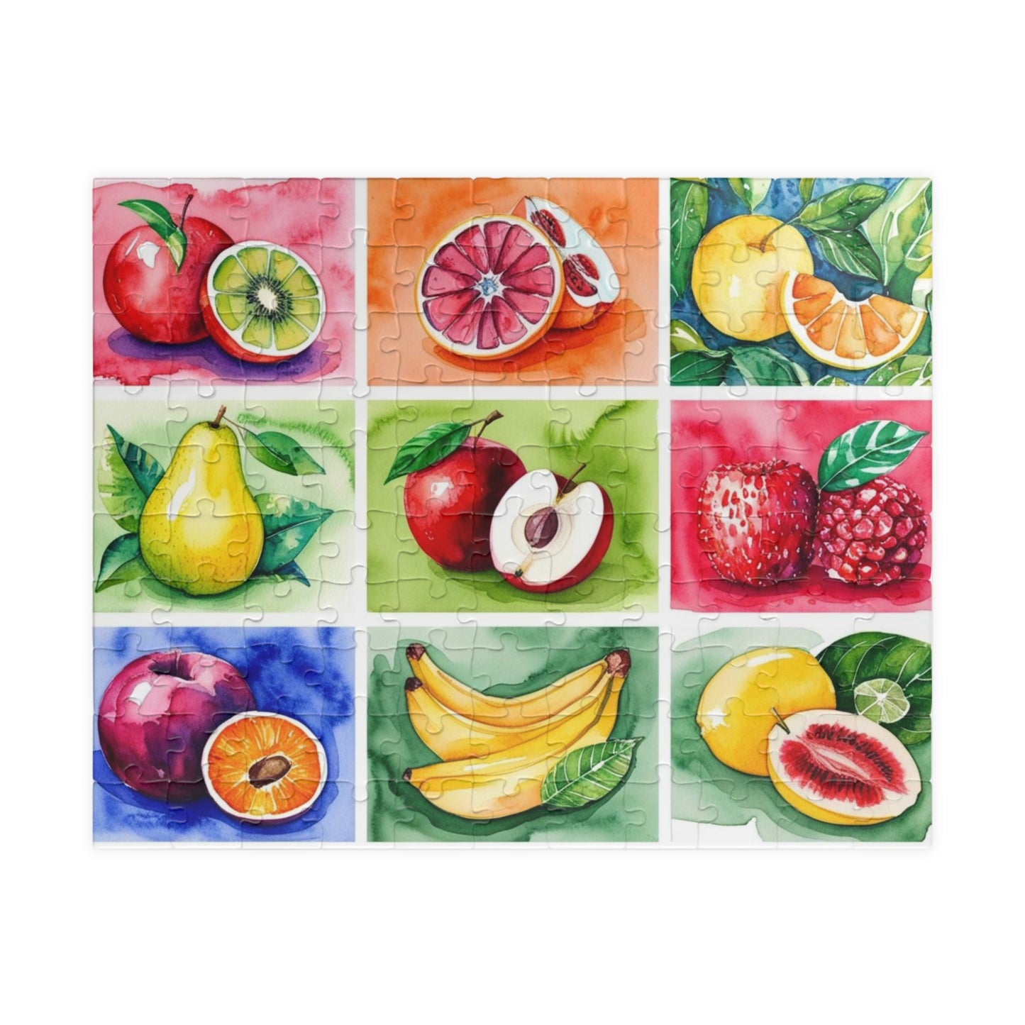 Fruit Collage Puzzle, Fun Jigsaw for Adults, Creative Activity, Brain Teaser Game, Unique Gift, Wall Art Home Decor, Foodie 110 pcs (Horizontal) Puzzle The Puzzle Chest