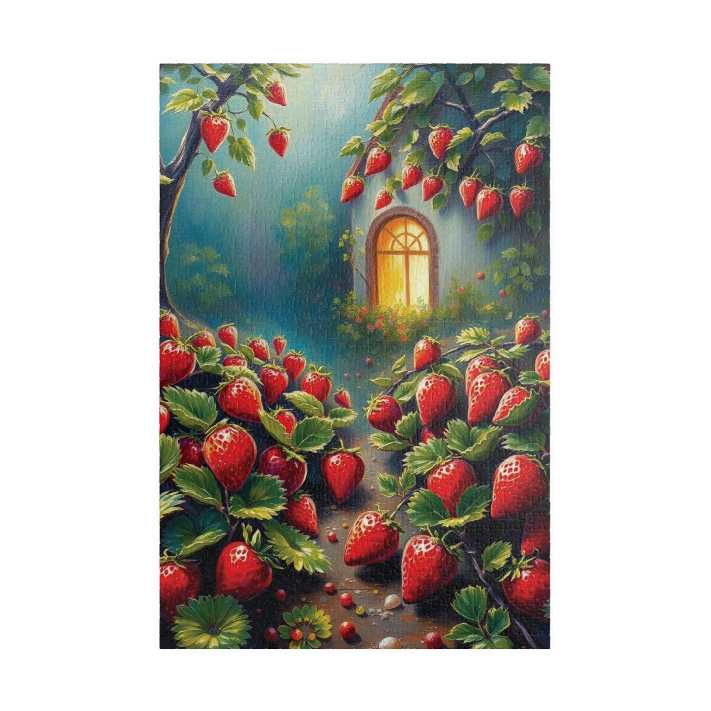 Puzzle, Charming Strawberry Patch, Mystical Environment, Jigsaw, Brain Teaser, Relaxation Activity, Stress Relief, Family Fun 1014 pcs (Vertical) Puzzle The Puzzle Chest