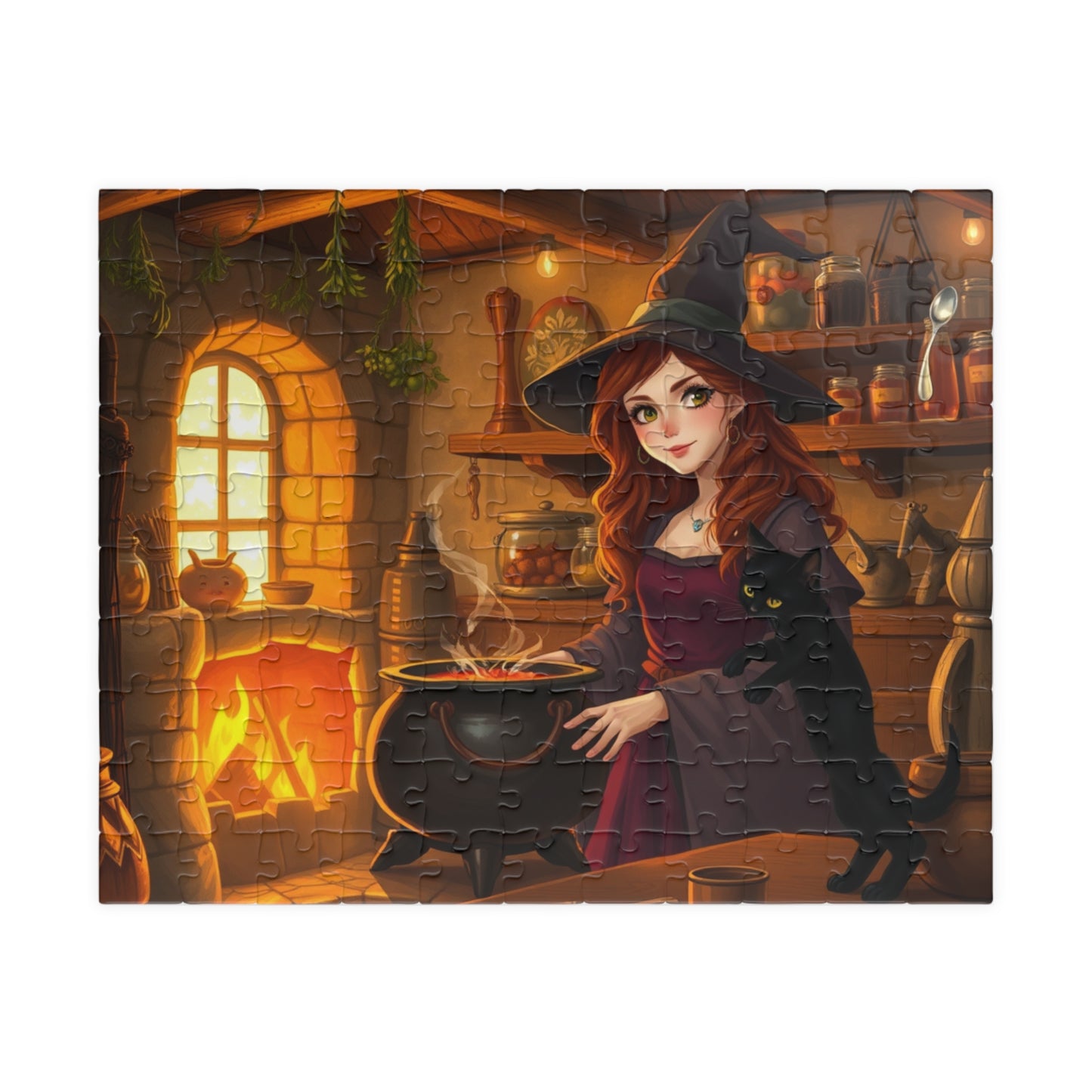 Enchanting Witch Jigsaw Puzzle for Cozy Nights, Perfect for Halloween, Solo Fun or Family Night, Gift for Puzzle Lovers 110 pcs (Horizontal) Puzzle The Puzzle Chest