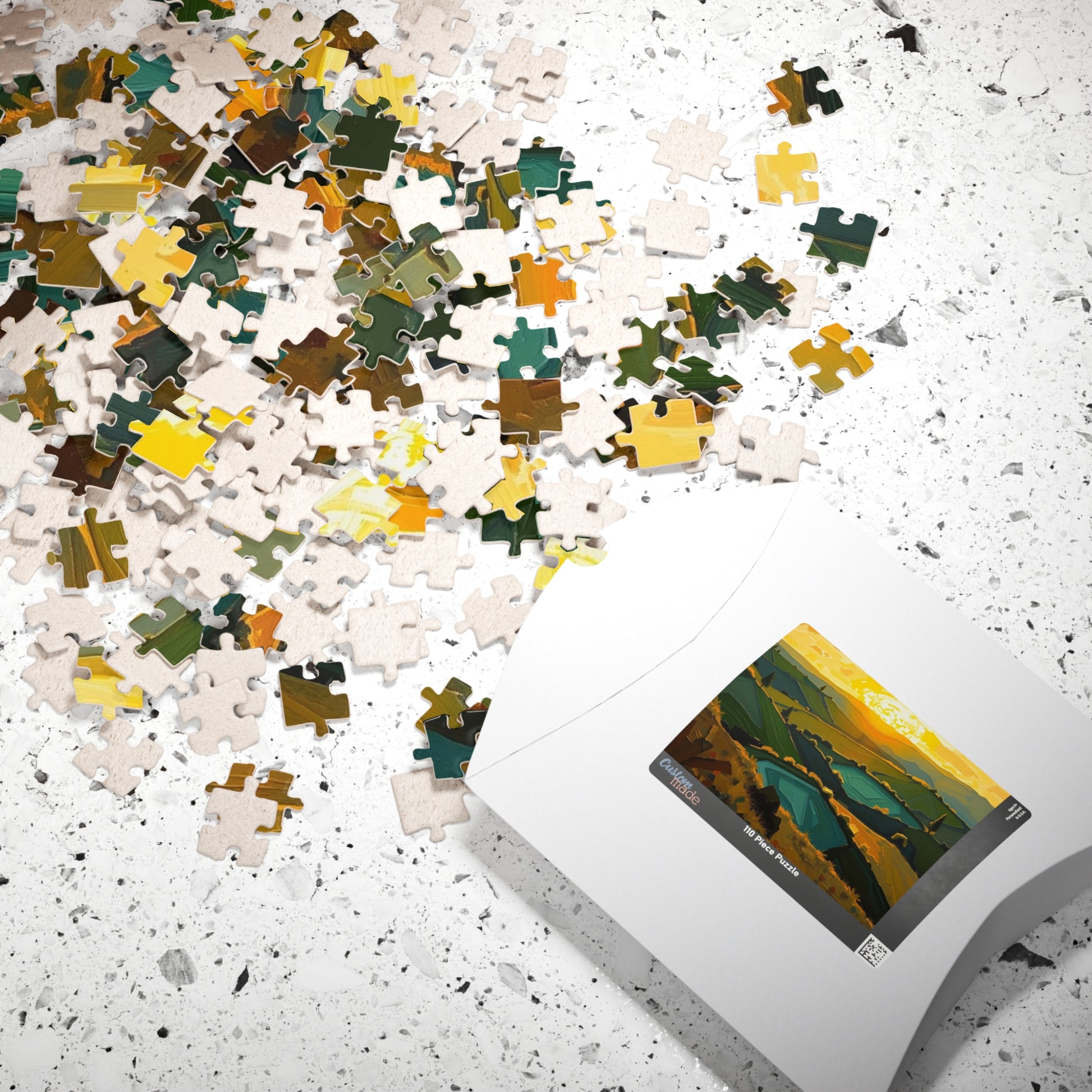 Scenic Abstract Landscape Puzzle, Colorful Nature Art Puzzle for Adults Puzzle The Puzzle Chest
