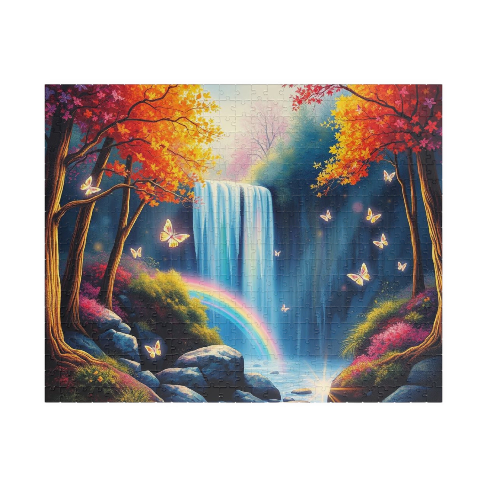 Serene Waterfall Puzzle, Nature Themed Jigsaw Puzzle for Adults, 110-1014 Piece, Family Game Night, Gift for Nature Lover 520 pcs (Horizontal) Puzzle The Puzzle Chest