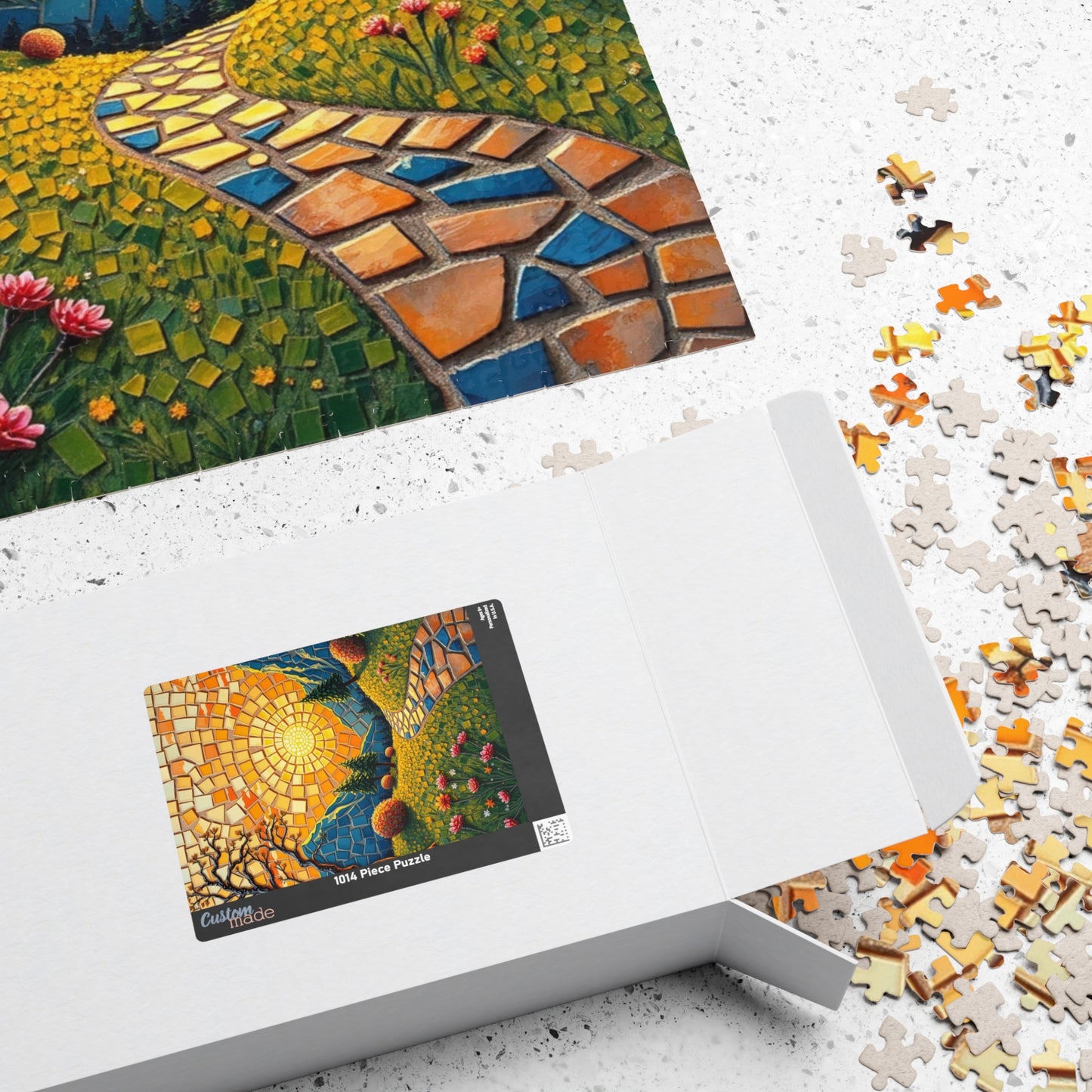 Vibrant Mosaic Landscape Puzzle, 110 to 1014 pieces, Colorful Nature Artwork, Fun Family Activity, Cozy Night In, Gift Idea, DIY Project Puzzle The Puzzle Chest