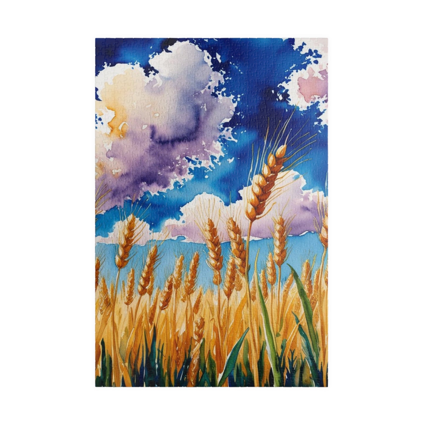 Wheat Field Jigsaw Puzzle with Golden Stalks and Blue Sky 1014 pcs (Vertical) Puzzle The Puzzle Chest