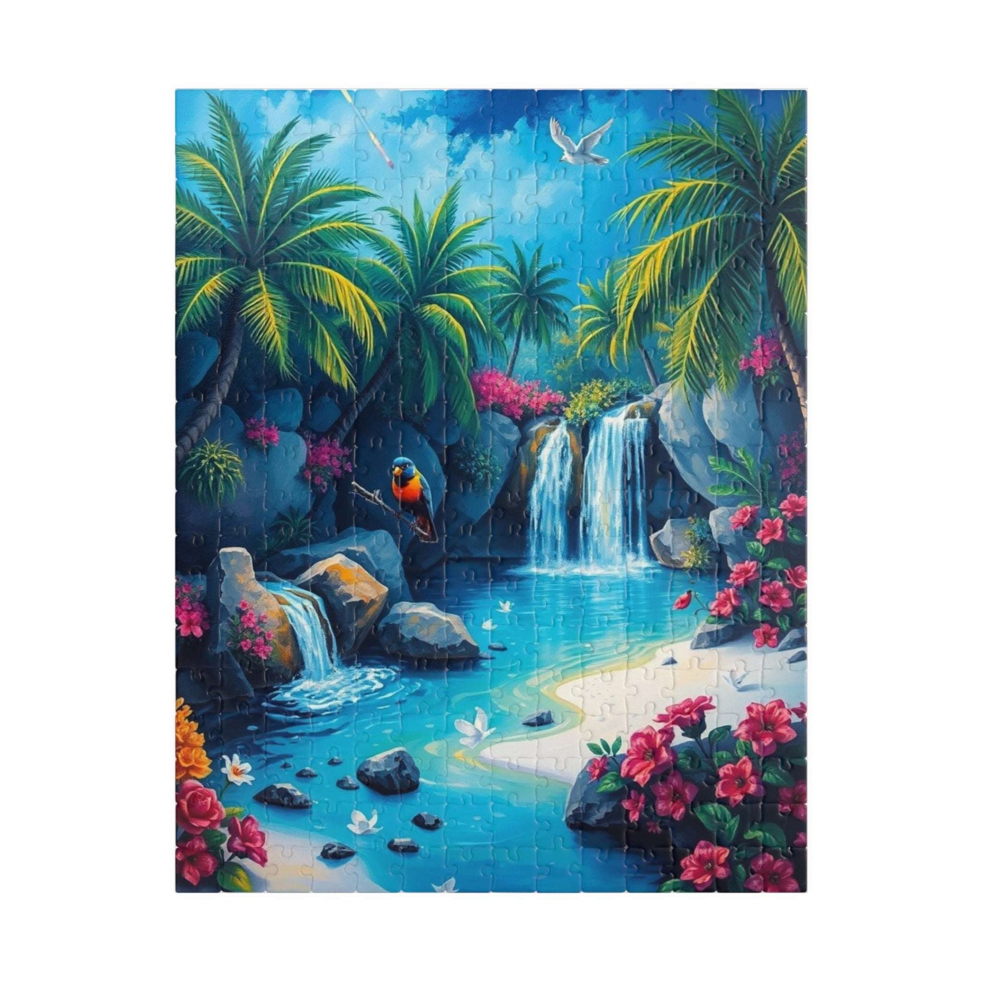 Tropical Paradise Puzzle, 110-1014 pieces, Nature Lover Gift, Rainforest Decor, Family Fun Game, Bird Artwork 252 pcs (Vertical) Puzzle The Puzzle Chest