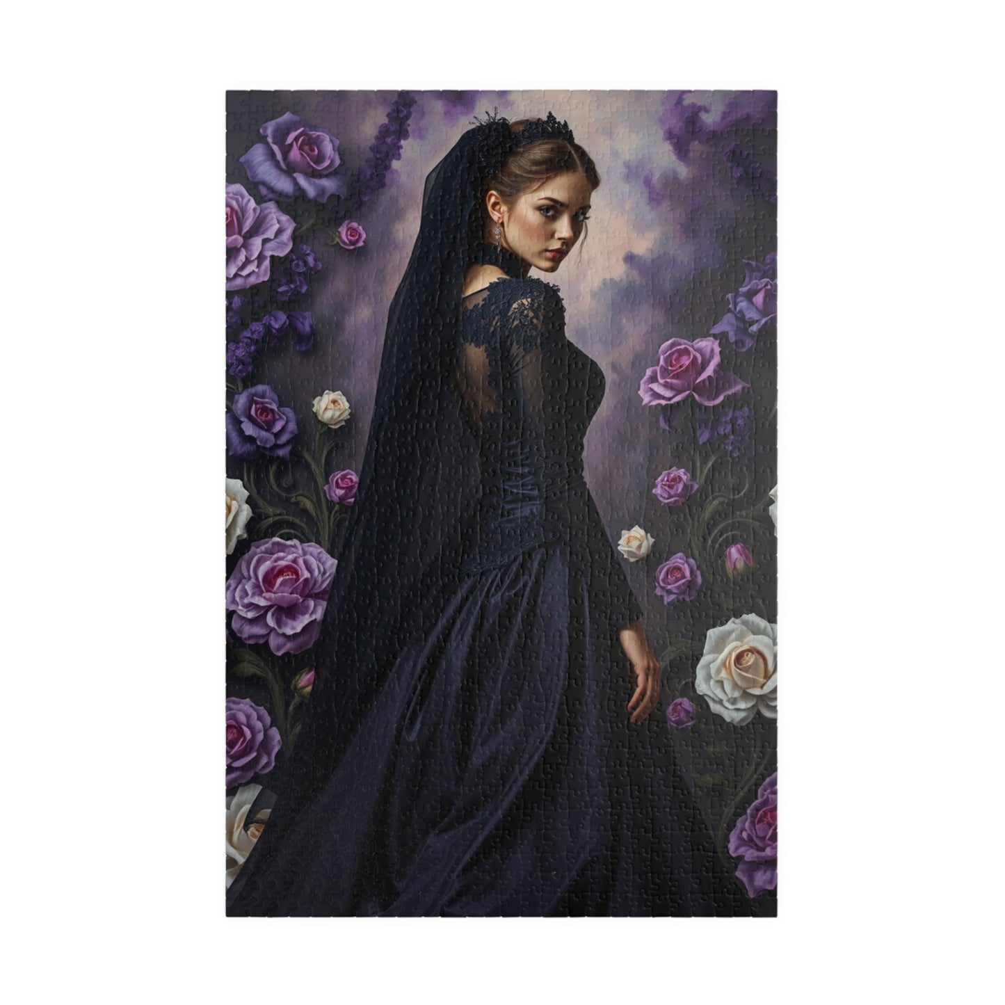 Dark Elegance Art Puzzle, Gothic Puzzle, Puzzle Gift for Adults, Unique Home Décor, Family Game Night, 110-1014 Pieces 1014 pcs (Vertical) Puzzle The Puzzle Chest