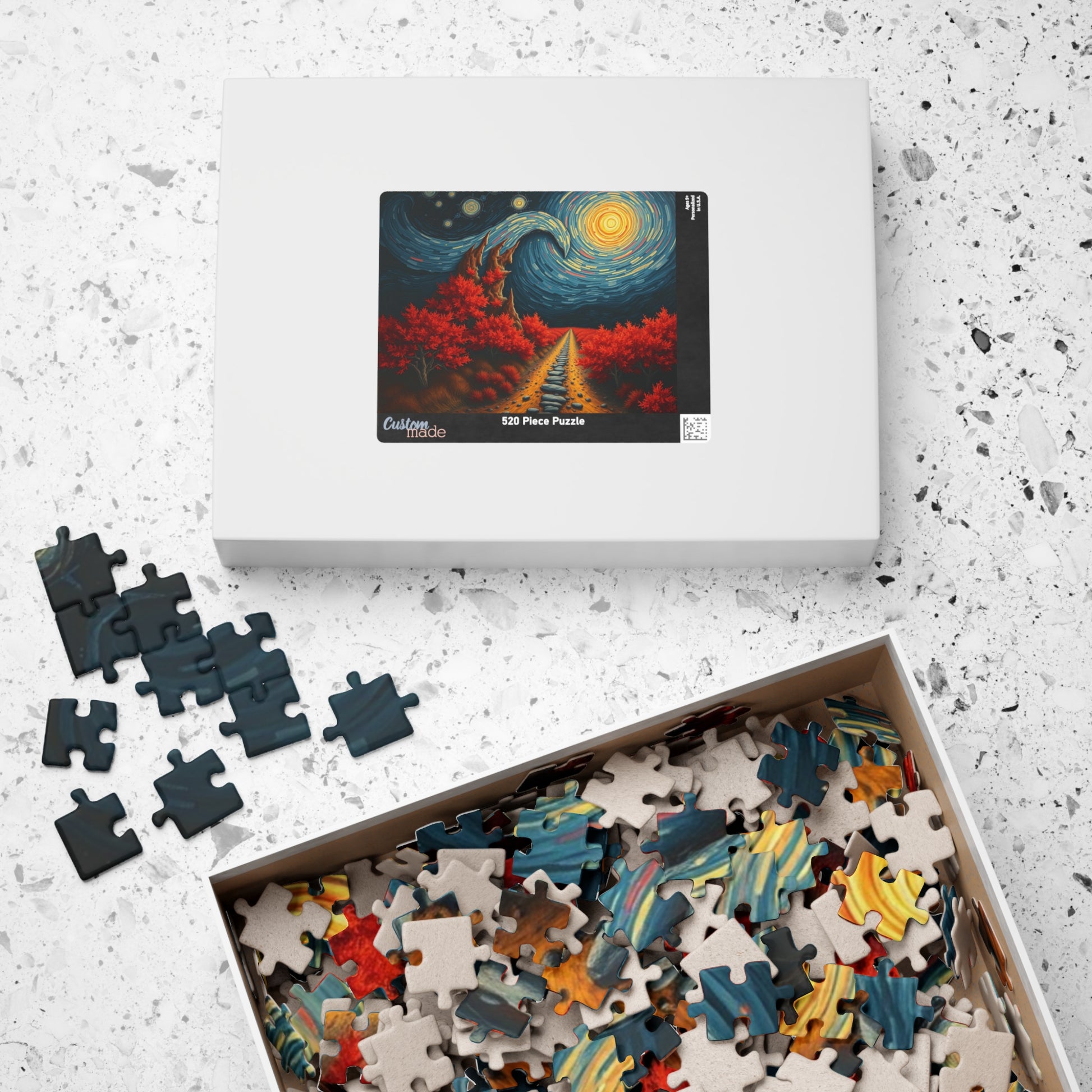 Abstract Landscape Jigsaw Puzzle Art for Adults, Autumn Nature Puzzle Puzzle The Puzzle Chest