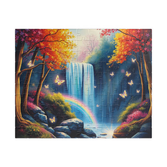 Serene Waterfall Puzzle, Nature Themed Jigsaw Puzzle for Adults, 110-1014 Piece, Family Game Night, Gift for Nature Lover 110 pcs (Horizontal) Puzzle The Puzzle Chest