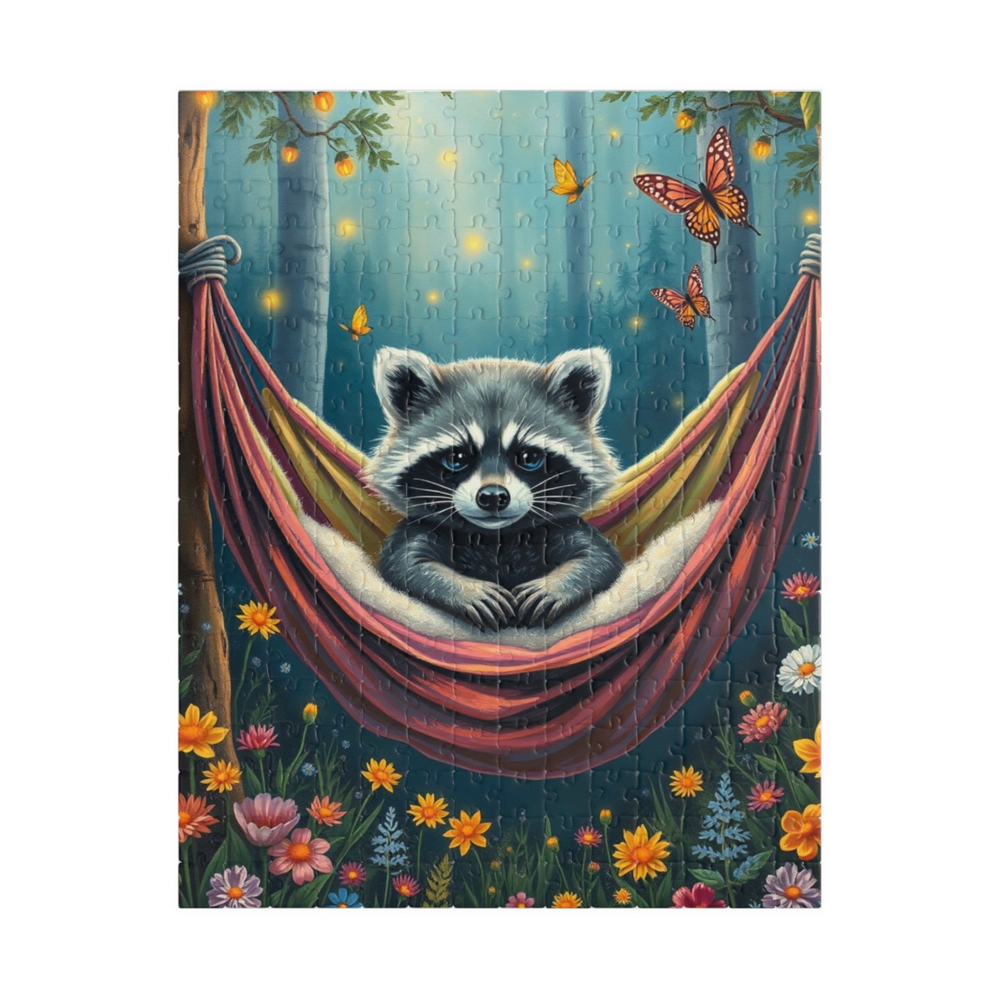 Whimsical Raccoon Jigsaw Puzzle Game for Adults, Nature Lover Friend Gift for Holiday Birthday, Family Night Home Entertainment 252 pcs (Vertical) Puzzle The Puzzle Chest