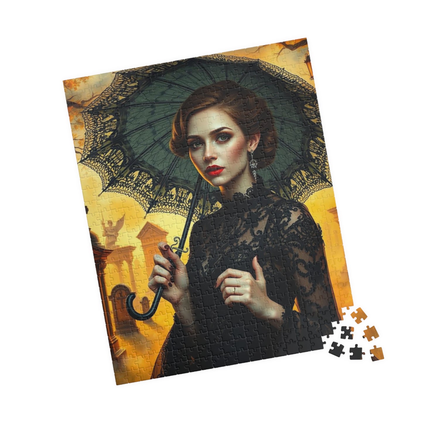 Gothic Lady Jigsaw Puzzle - Enchanting Vintage Design, Perfect Gift for Puzzle Lovers, Home Entertainment, Relaxation, Family Fun Puzzle The Puzzle Chest
