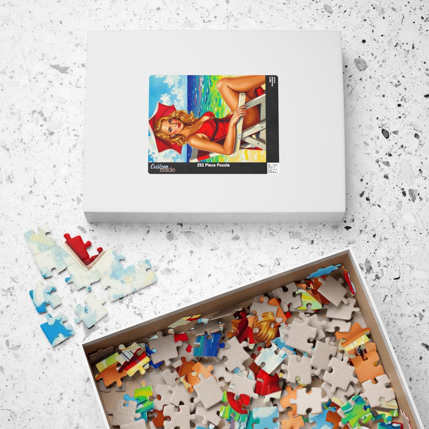 Retro Beach Scene Puzzle, Vintage Art Puzzle for Adults, 110-1014-Piece, Fun Family Activity, Gift for Puzzle Lovers, Summer Vibes, Home The Puzzle Chest