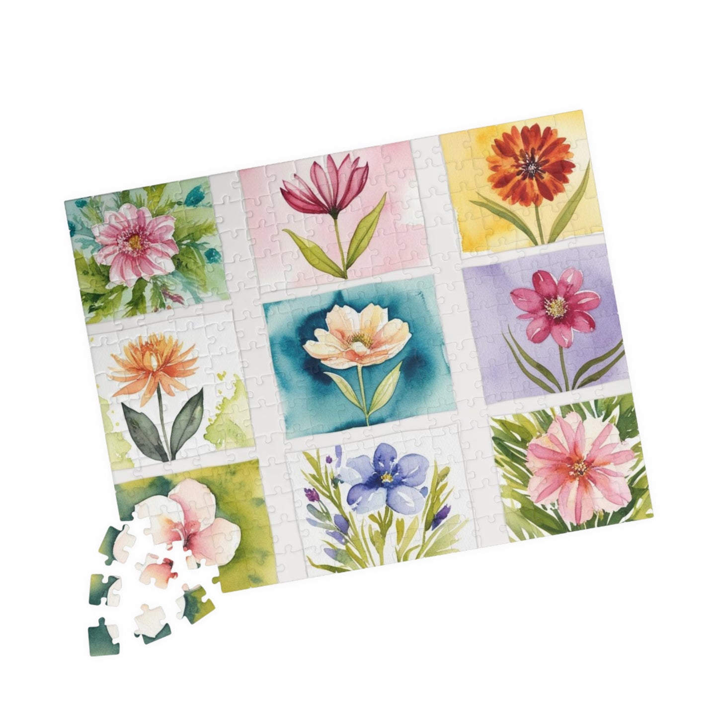 Flower Collage Jigsaw Puzzle, Puzzle for Adults, Creative Activity, Floral Art DIY Toy, Gift for Puzzle and Nature Lovers Puzzle The Puzzle Chest