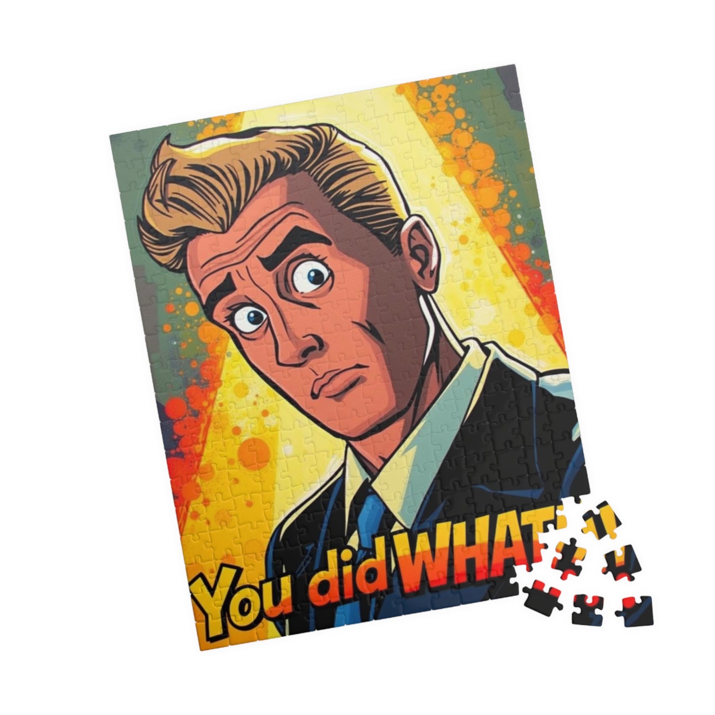 Comic Style Pop Art Jigsaw Puzzle - You Did What!!, Fun Family Game, Gift for Puzzle Lovers, Mindful Home Entertainment, Party Activity Puzzle The Puzzle Chest