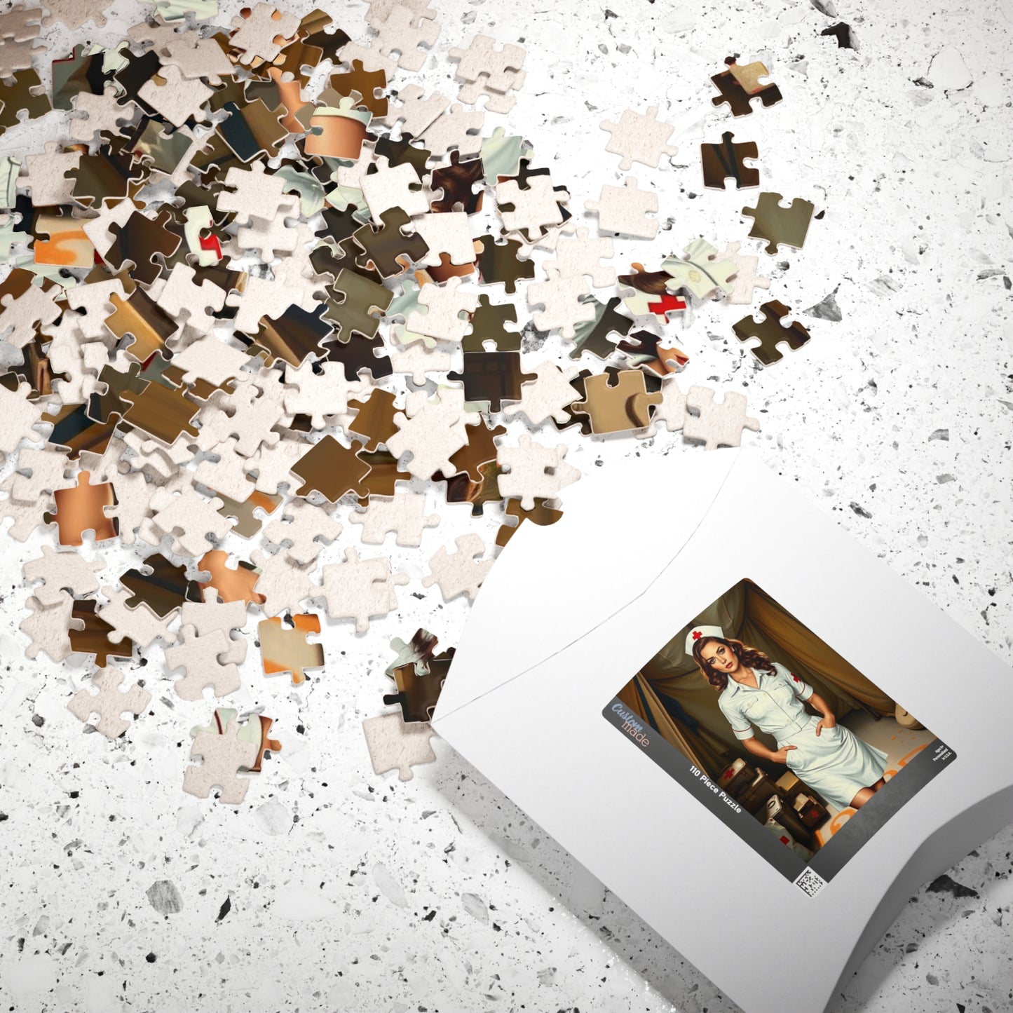 Vintage Nurse Jigsaw Puzzle, Retro Art Puzzle Gift for Health Care Workers, Puzzle Loving Friends, Home Entertainment Fun Family Activity Puzzle The Puzzle Chest